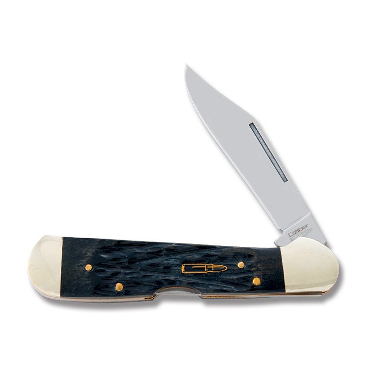 Frost Caliber Midlock Folding Pocket Knife Black Jigged Pickbone FRCAL151BPB View 1