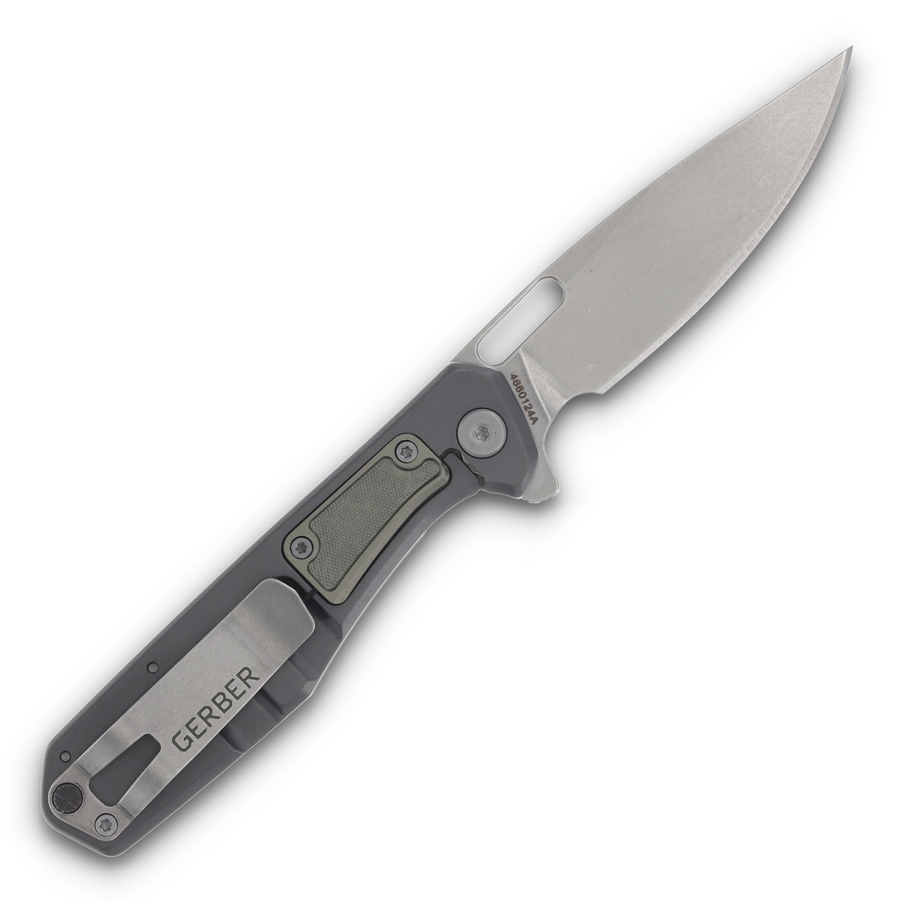 Gerber Minisada Folding Knife Flat Sage 3in Plain Stonewash Drop Point G1067466 View 2