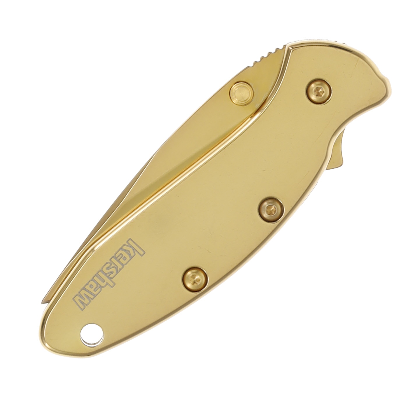Kershaw Chive Spring Assisted Folding Knife 24K Gold Plated KS1600G View 3