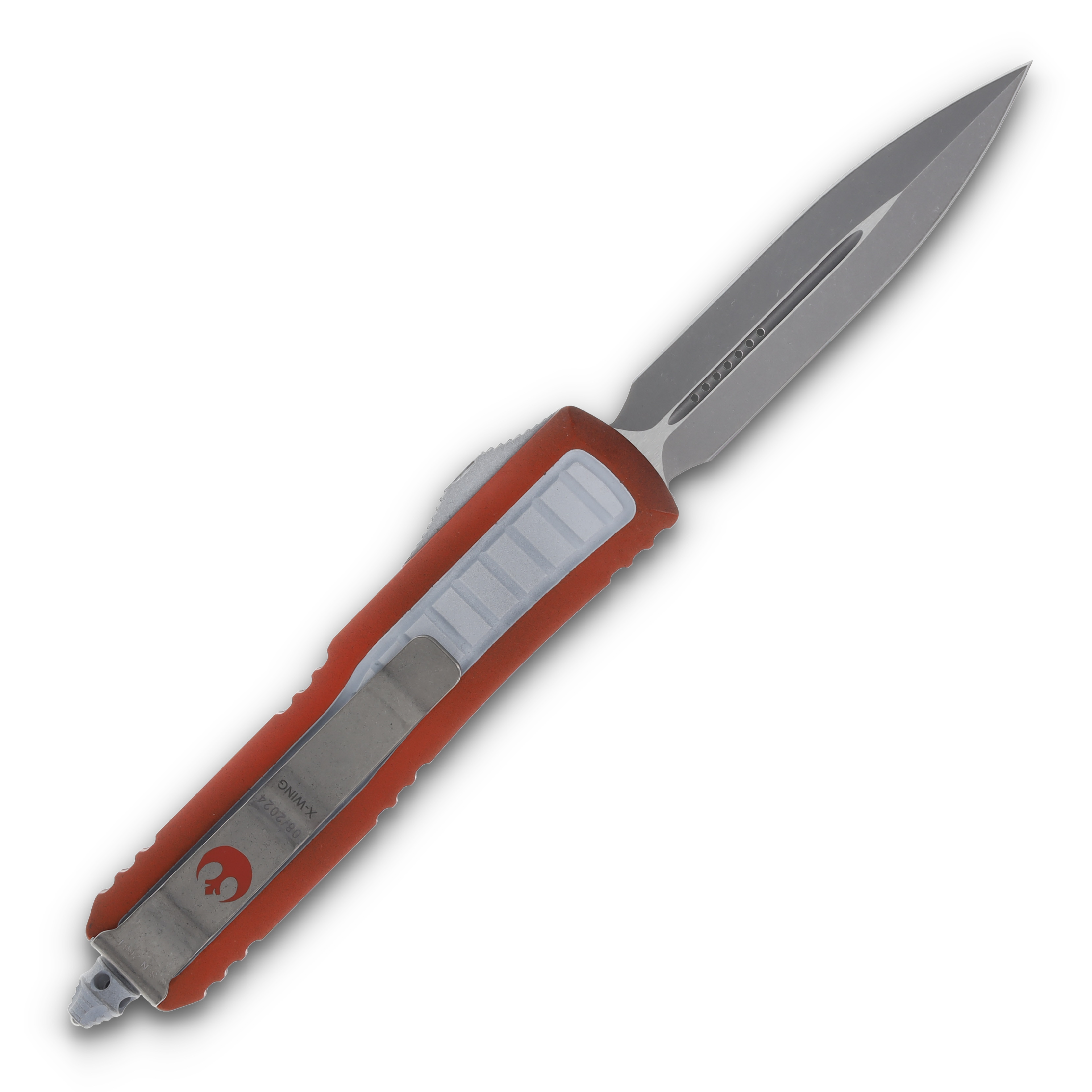 Microtech SMKW Exclusive X-Wing UTX-85 OTF Auto Orange Alum Apocalyptic Dagger AUMT23210XW View 2