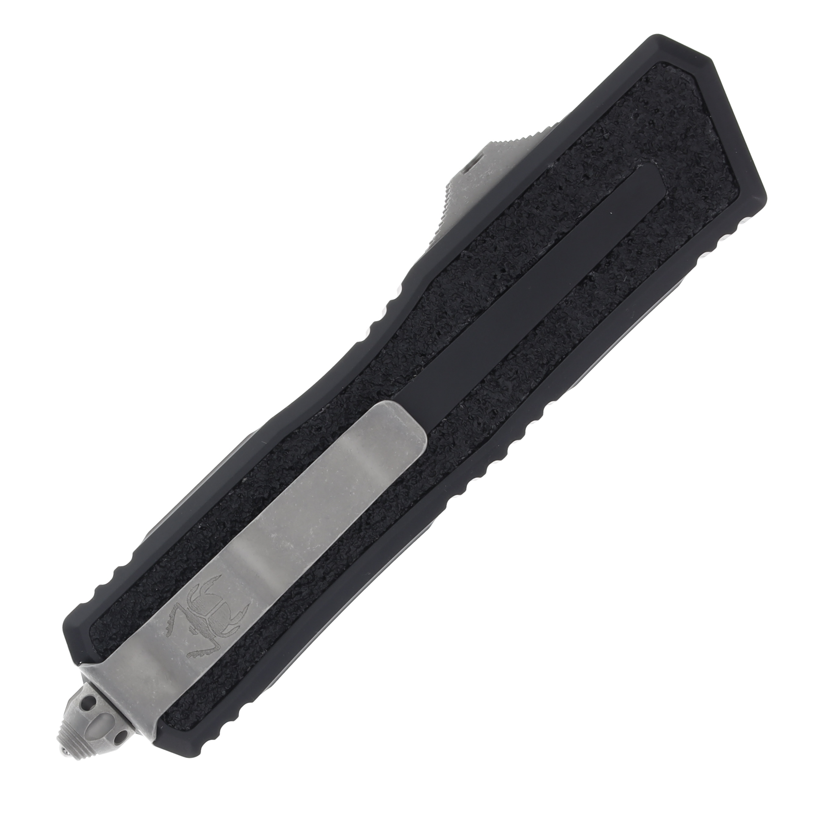 Microtech Scarab II OTF Automatic Knife Gen III Apocalyptic Drop Point/Black AUMT127810AP View 4