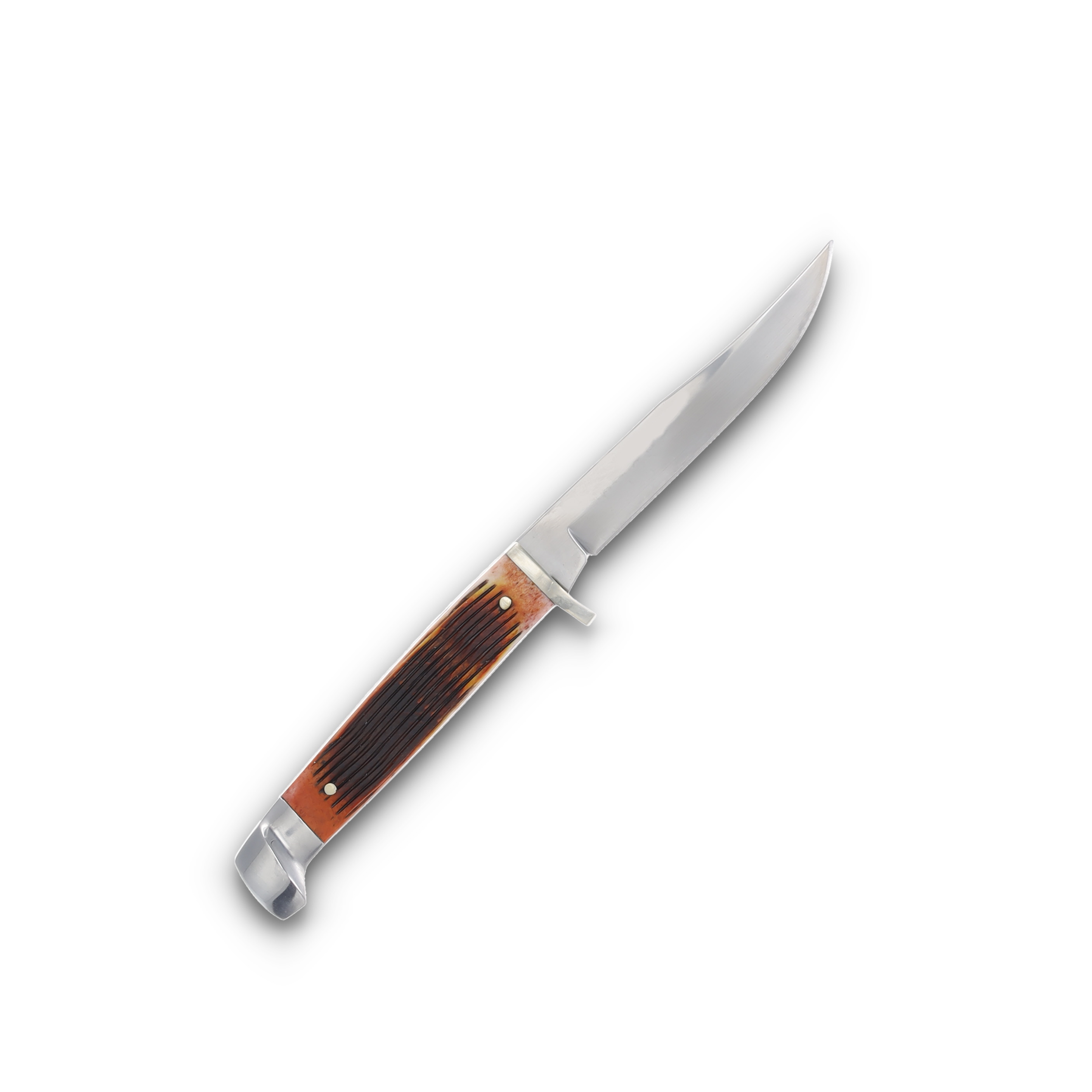 Queen USA Amber Winterbottom Bone Small Hunter Fixed Blade Knife QAWB63 View 4