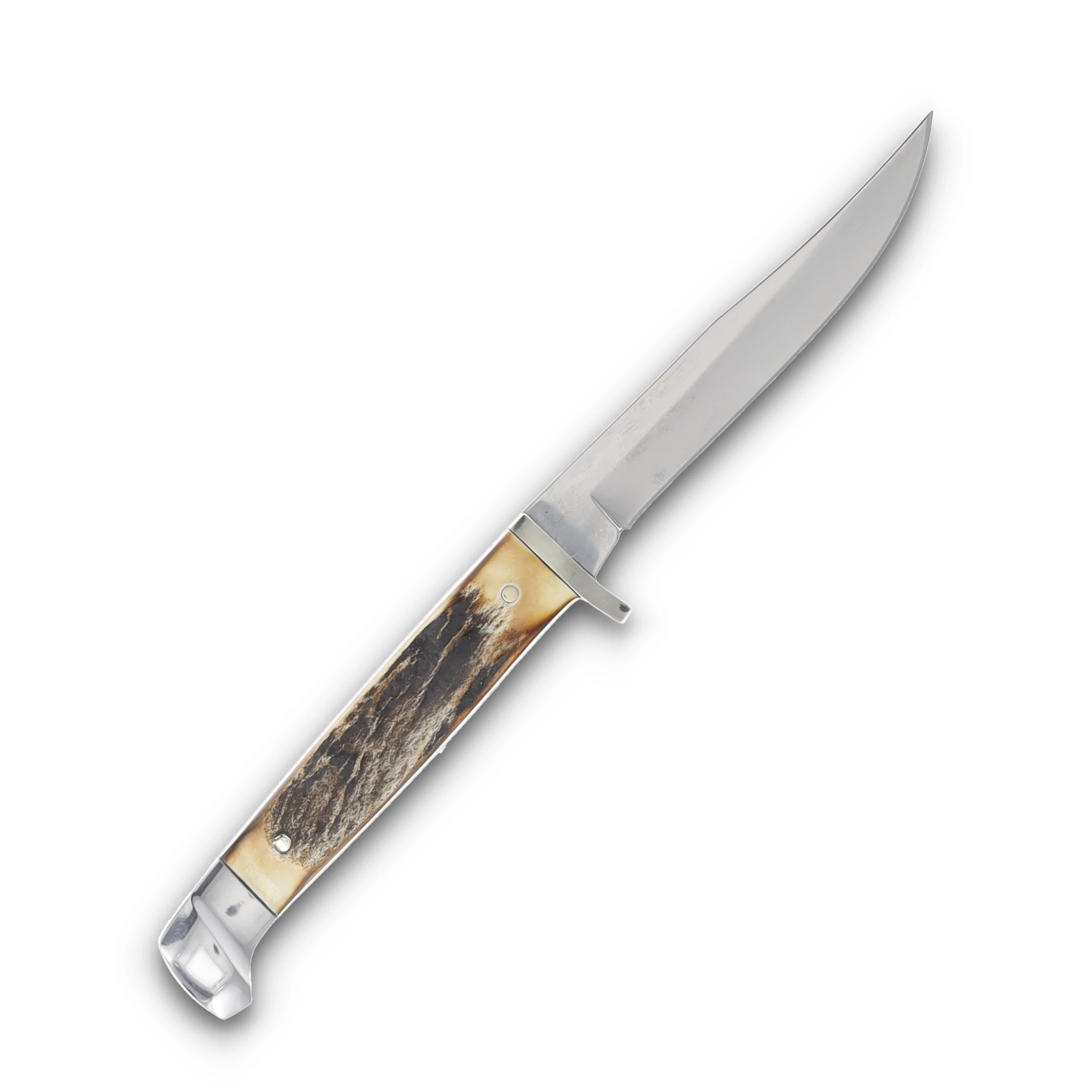 Queen USA Burnt Stag Horn Small Hunter Fixed Blade Knife QGSH63 View 4