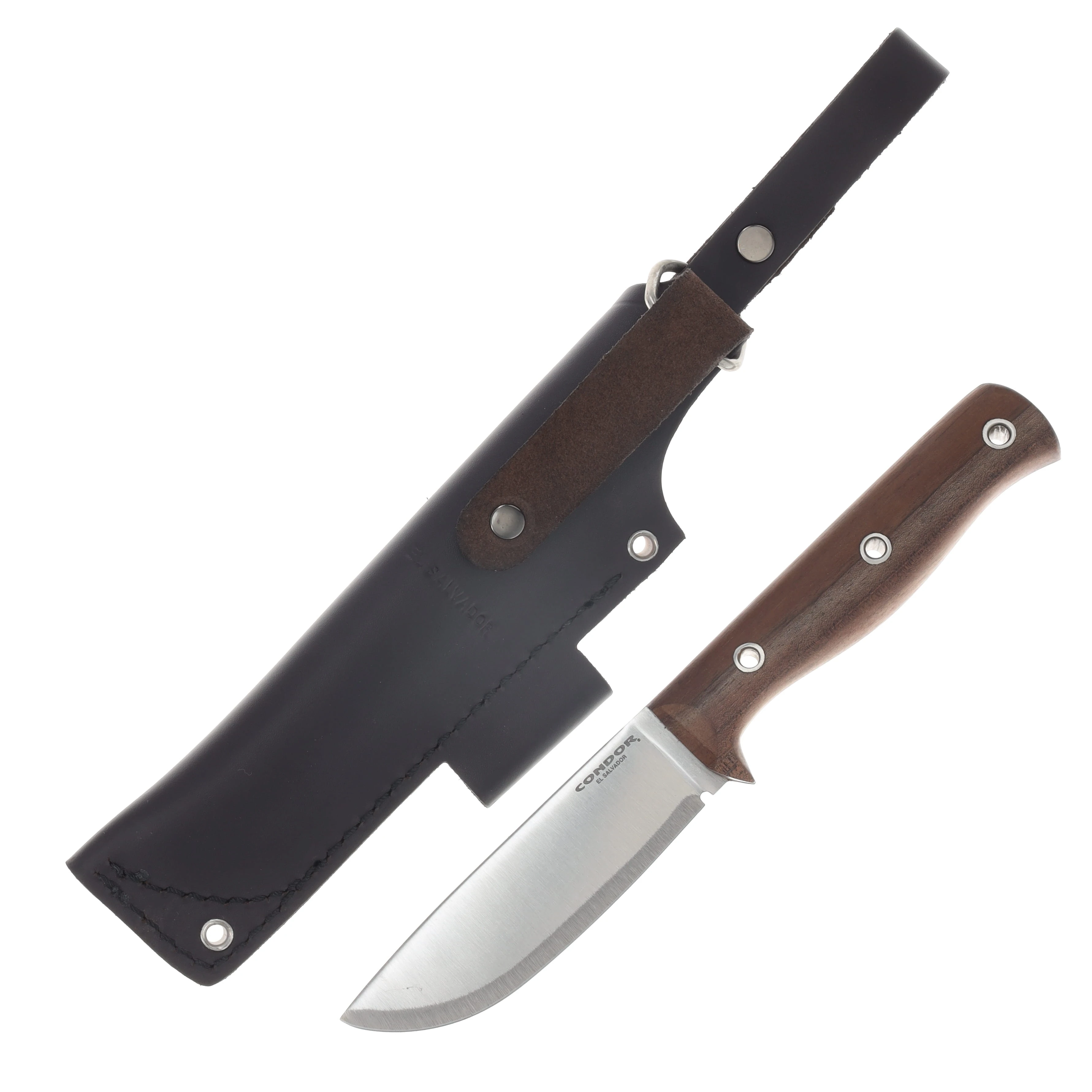 Condor Tool & Knife Swamp Romper Fixed Blade Walnut 4.5in Polished Blade CTK390045 View 1