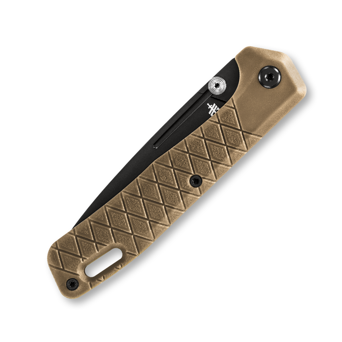 Gerber Zilch Folding Knife Coyote Tan Handle Black Drop Point Blade G4068 View 3
