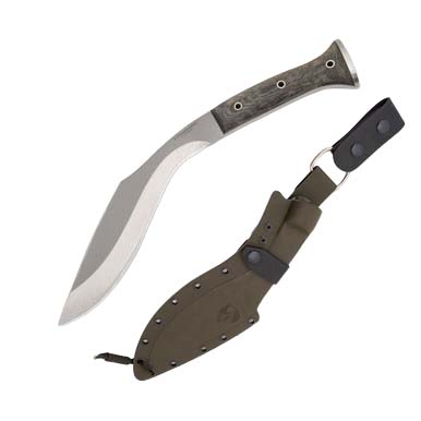 Condor Tool and Knife K-Tact Kukri Fixed Blade Army Green 10in Satin Blade CTK181210 View 1
