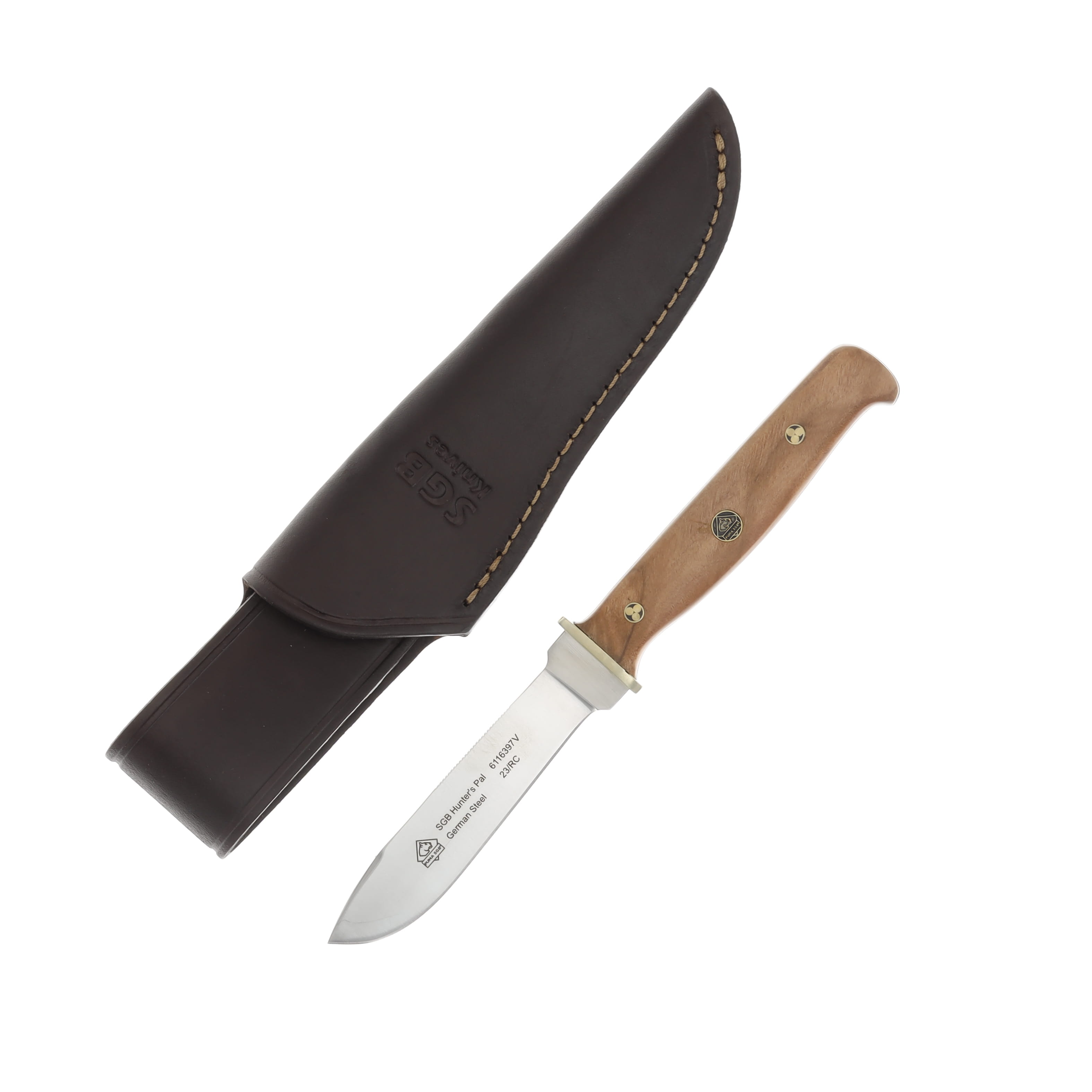 Puma SGB Hunter's Pal Fixed Blade Knife Olive Wood | Smoky