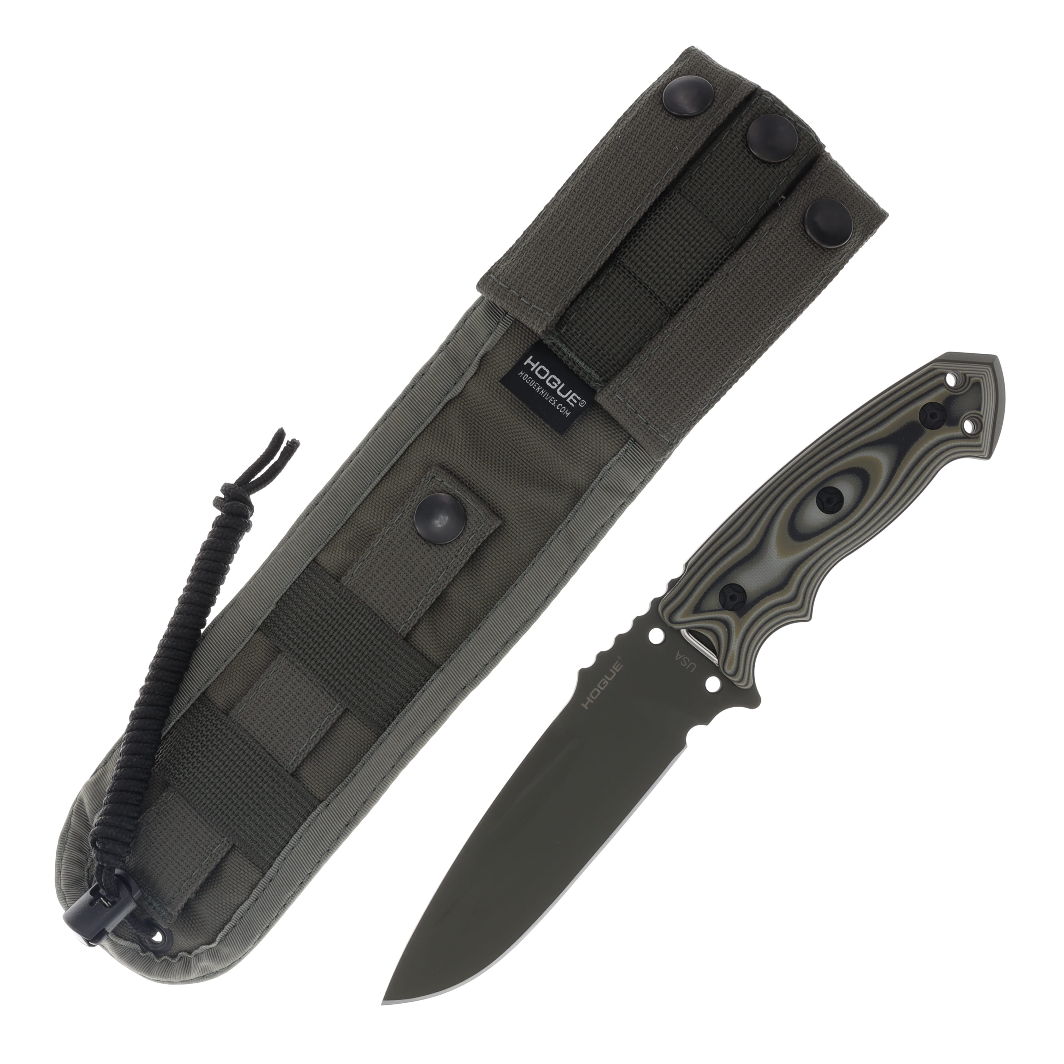 Hogue EX-F01 Tactical G-Mascus 5.5in OD Green Drop Point Fixed Blade HG35171 View 2