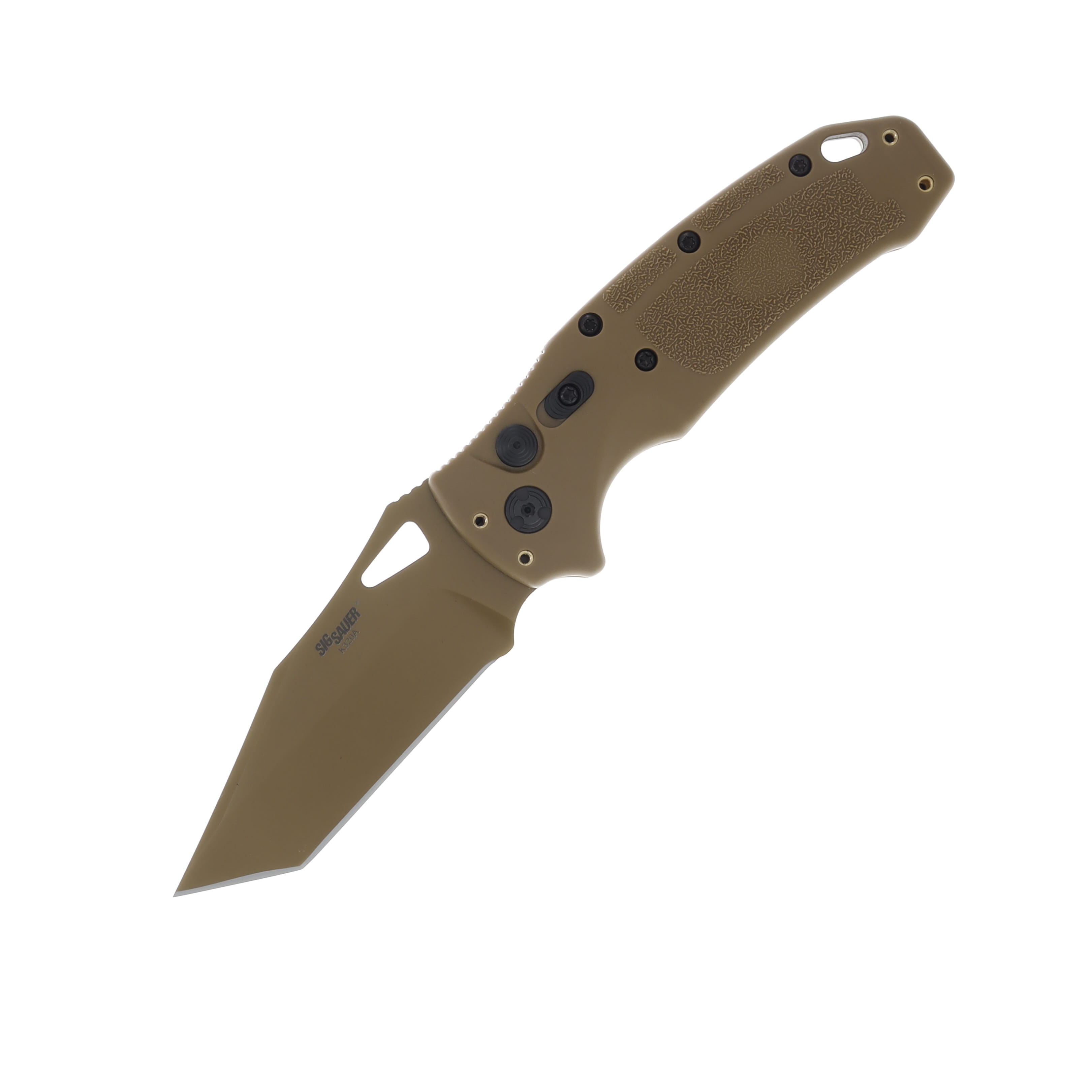 Hogue Sig K320A M17/M18 Auto Folding Knife 3.5in Coyote PVD Tanto