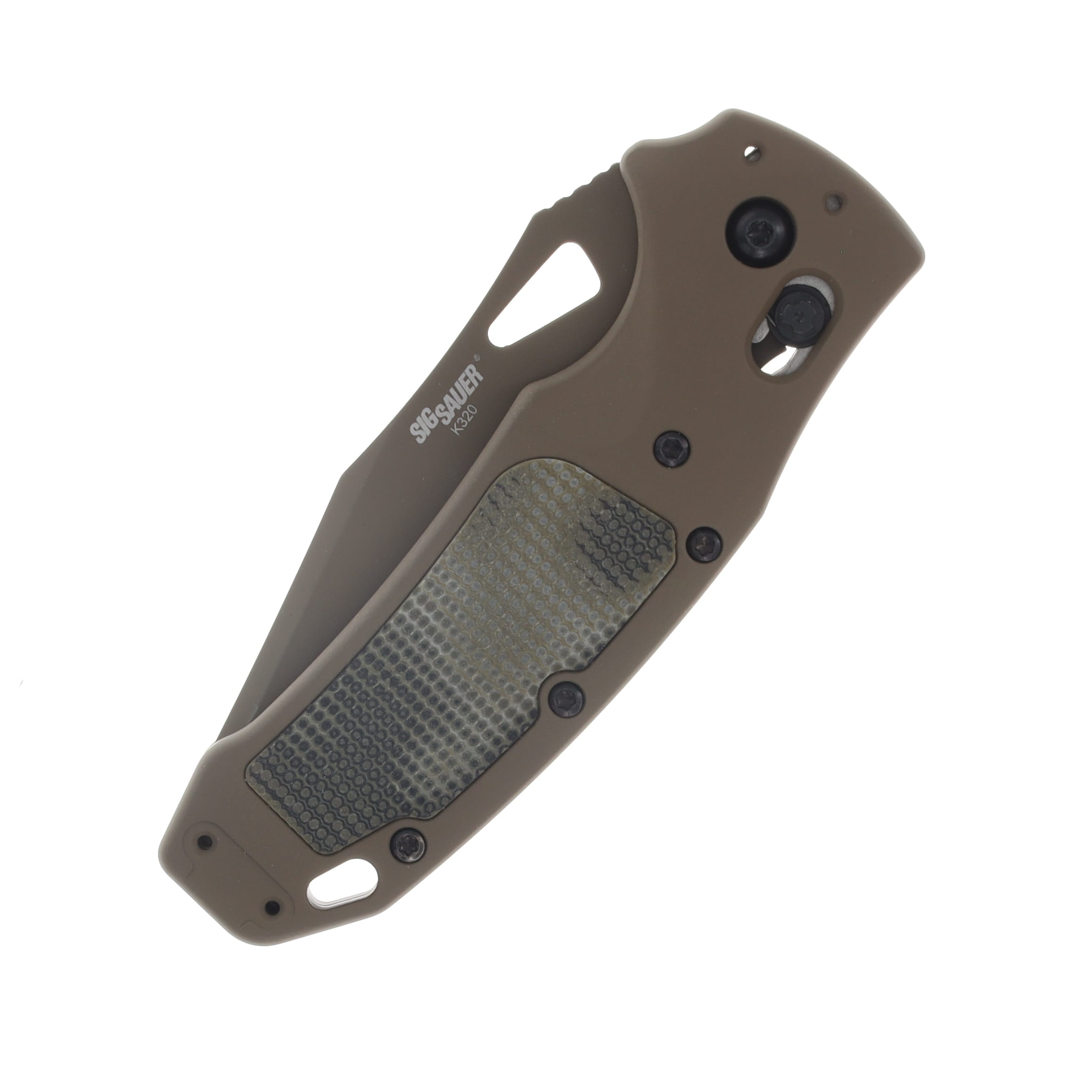 Hogue Sig K320 AXG Scorpion Folding Knife 3.5in FDE Tanto Blade HG36365 View 5