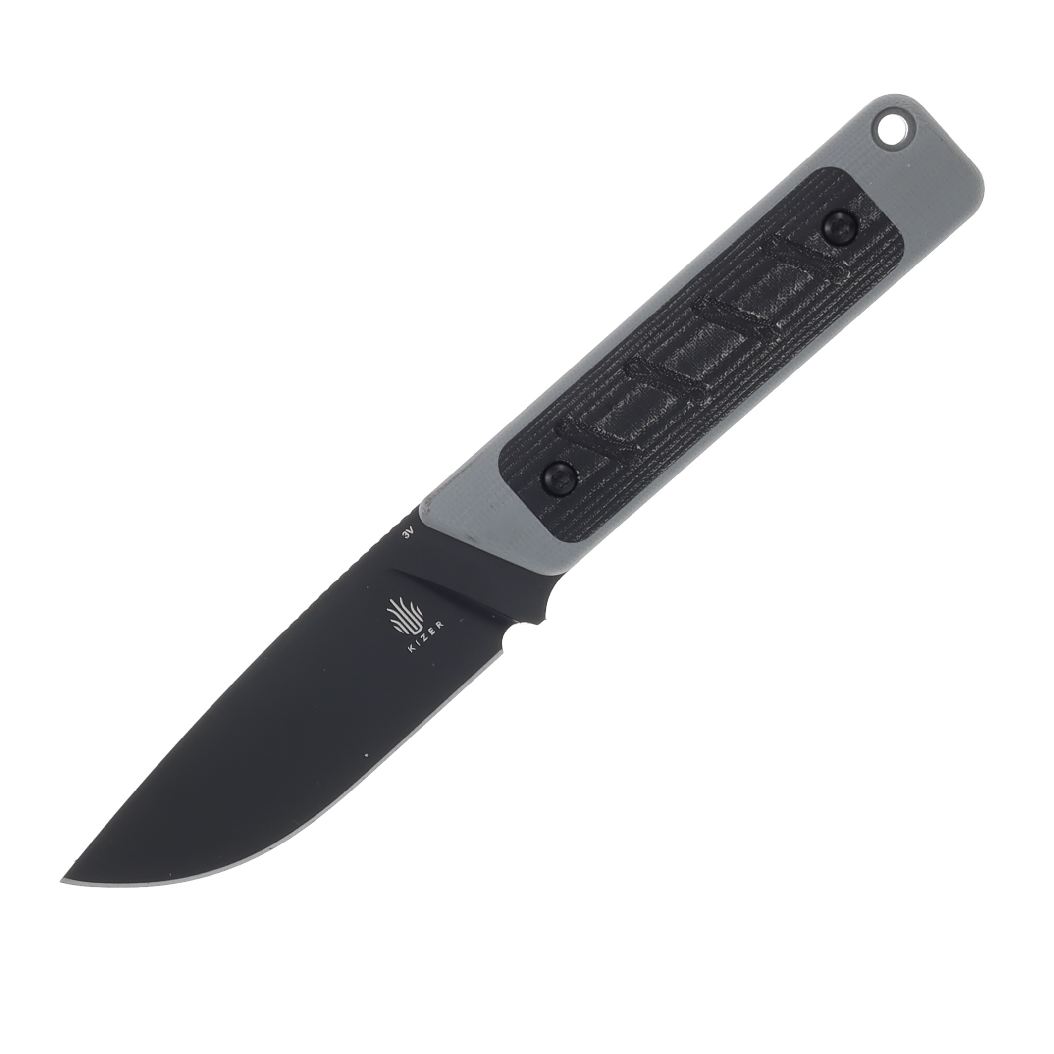 Kizer Smolt Fixed Blade 2.93" Black 3V Drop Point 1063A1 View 4