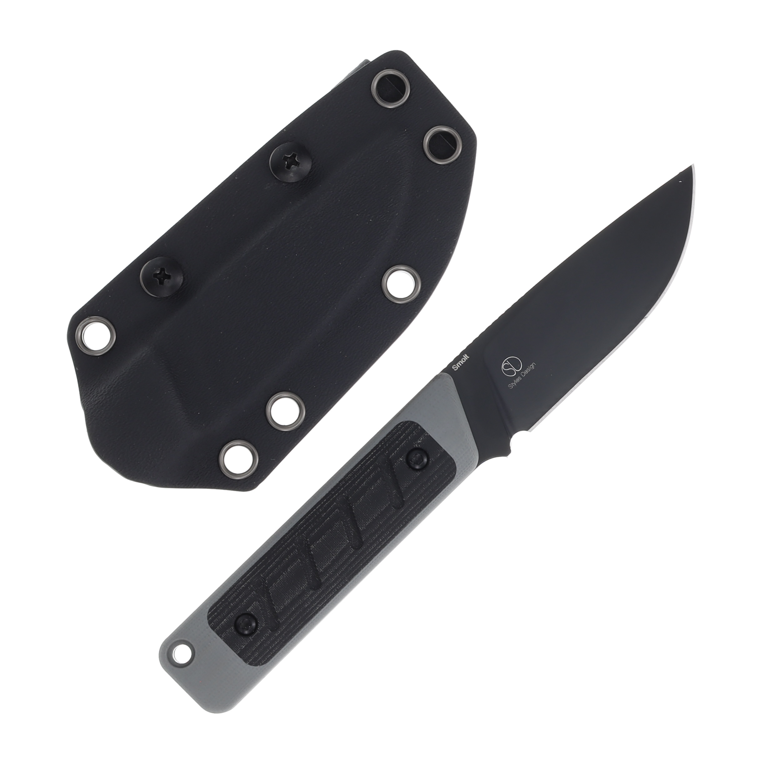 Kizer Smolt Fixed Blade 2.93" Black 3V Drop Point 1063A1 View 2