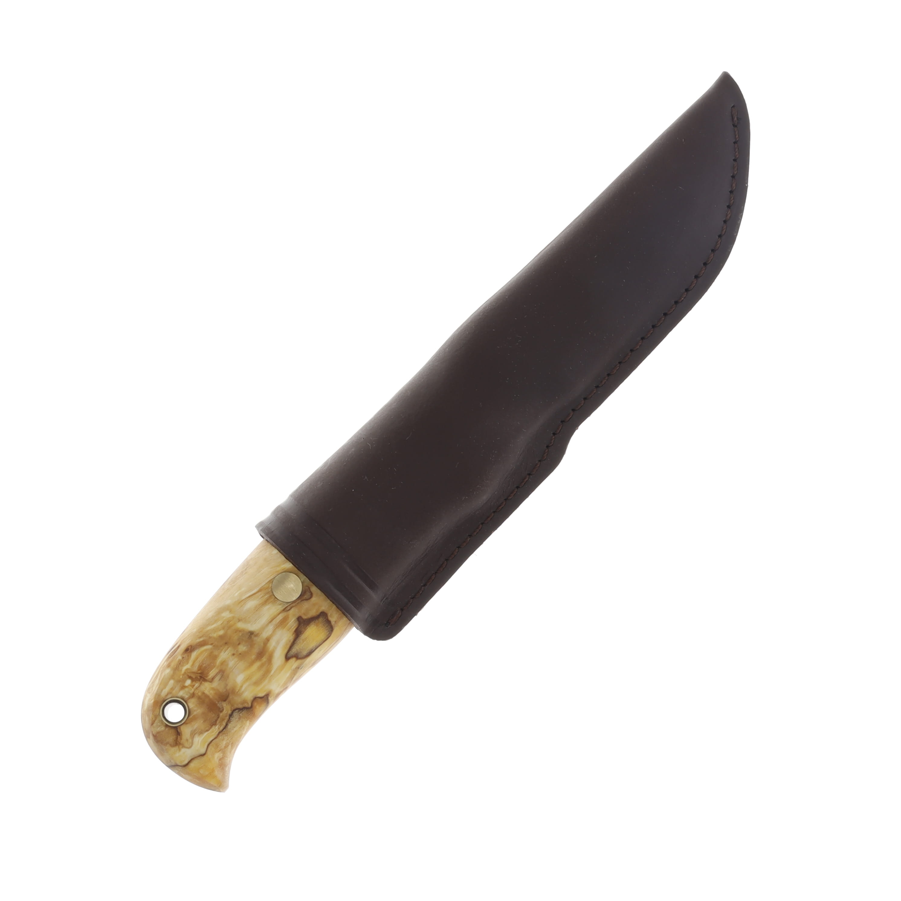 Helle Wabakimi Slepiner Curly Birch 3.14 Inch Plain Satin Drop Point HF201630 View 3