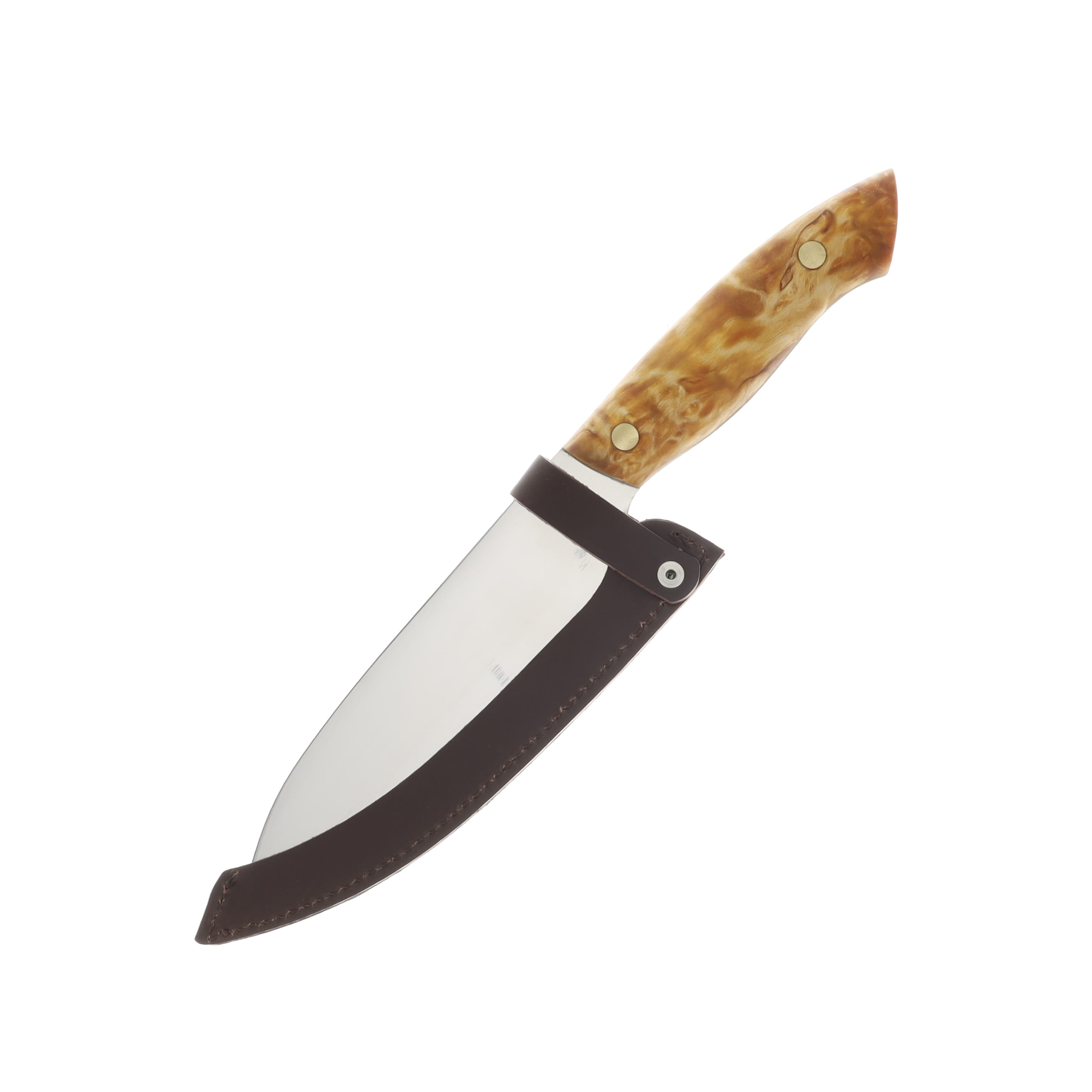 Helle Dele Outdoor Chef Knife Curly Birch 6.29 Inch Plain Satin Chef HF200800 View 3