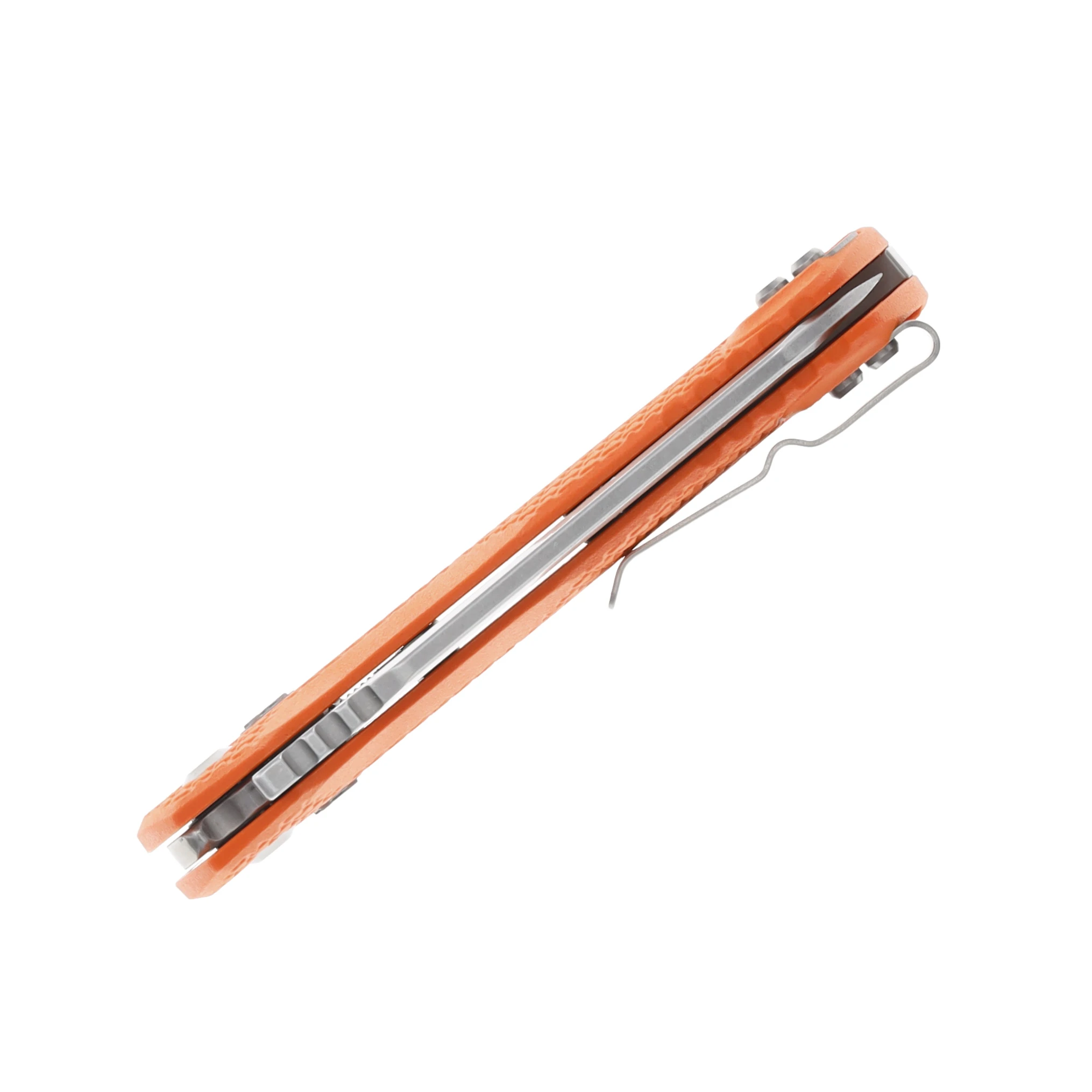 Microtech MSI RAM-LOK Folding Knife Stonewash Half Serrated Drop Point Orange Polymer MT210T11PMOR View 7