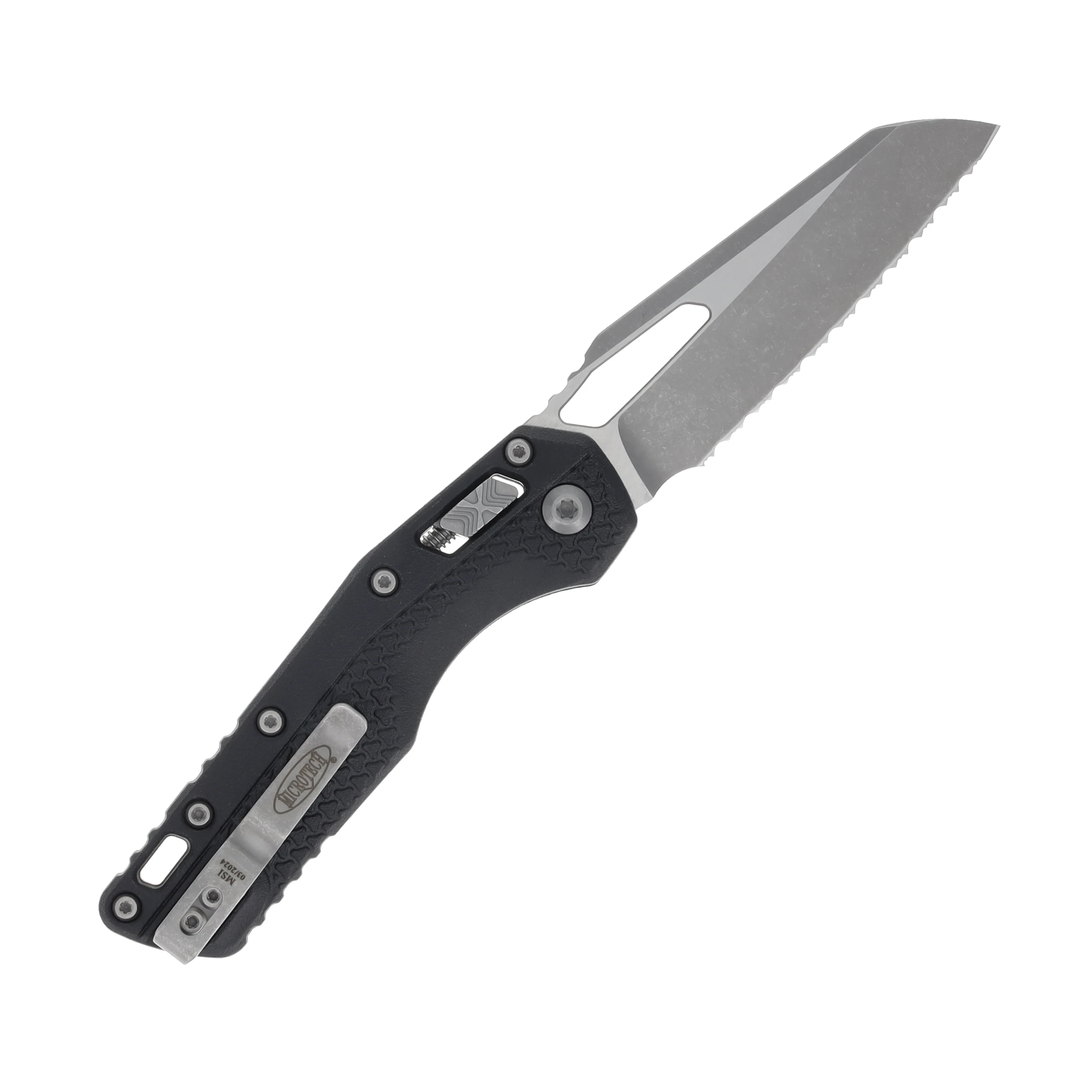 Microtech MSI RAM-LOK Folding Knife Apocalyptic Serrated MT210T12APPMBK View 2