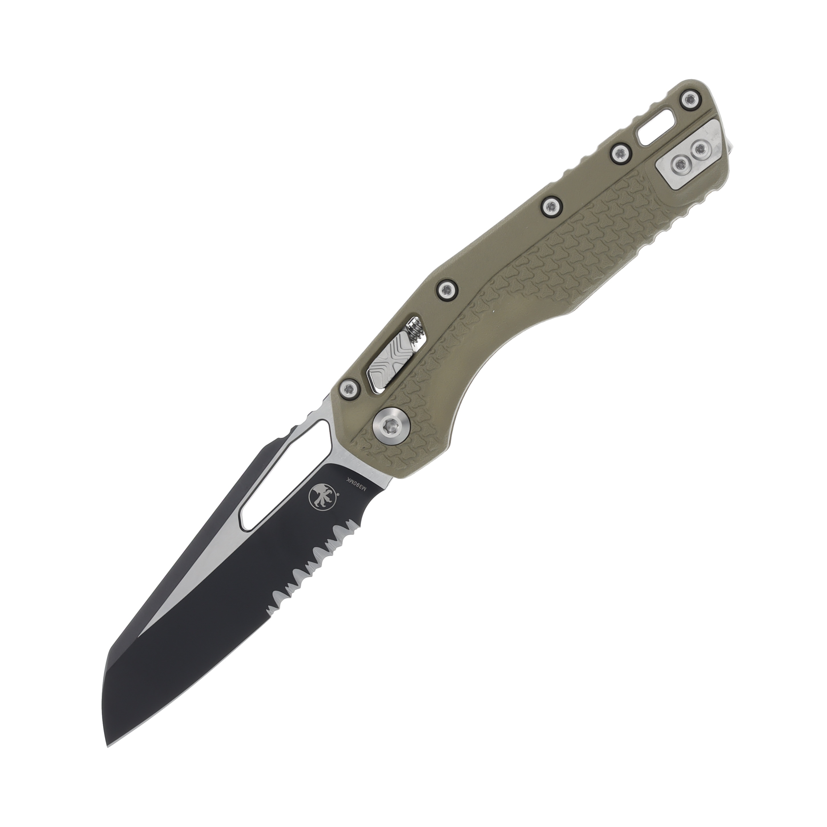 Microtech MSI RAM-LOK Folding Knife OD Green Tri-Grip Injection Molded S/E Black PS BB Hardware MT210T2PMOD View 1