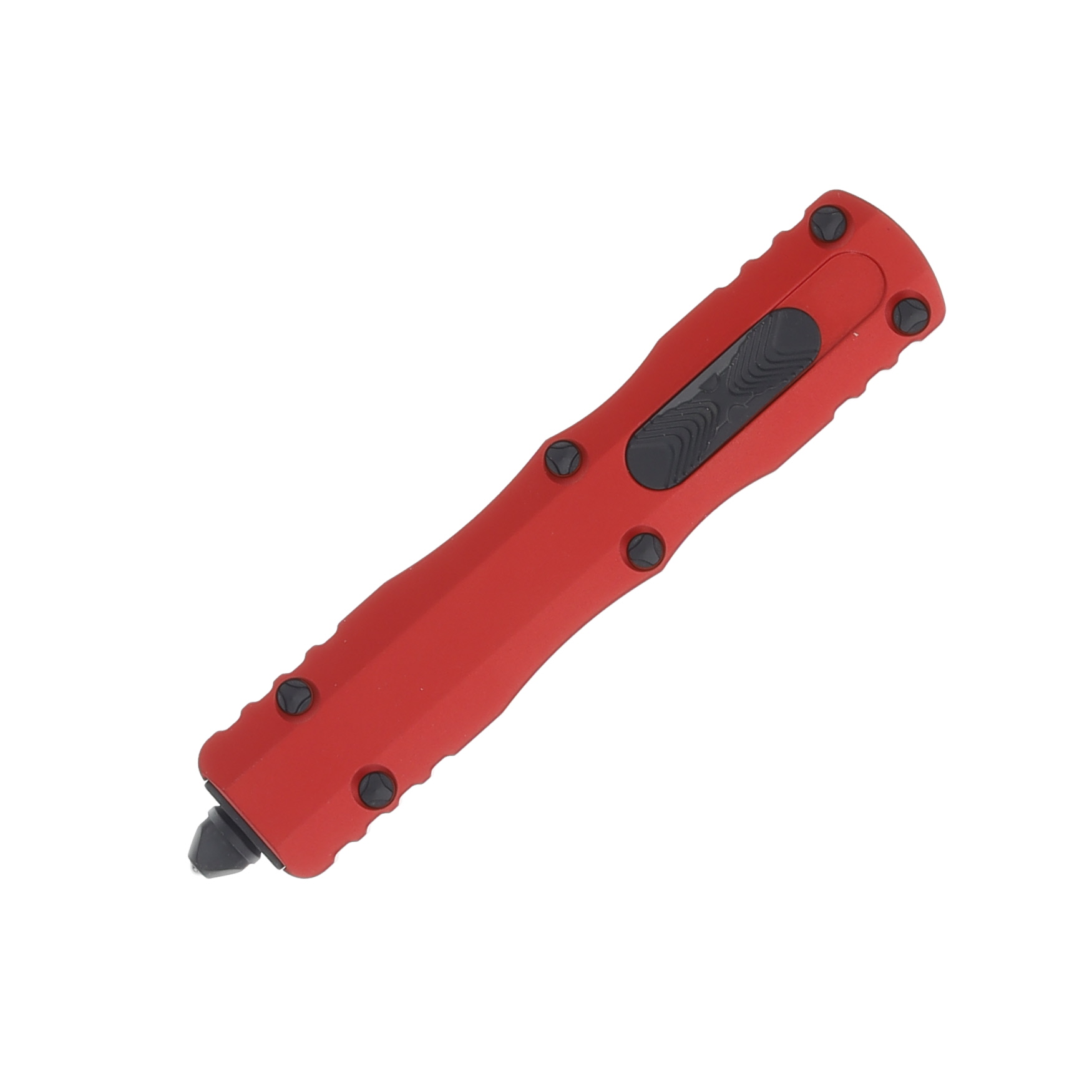 Microtech Dirac D/E Black Full Serrated Red Aluminum AUMT2253RD View 3