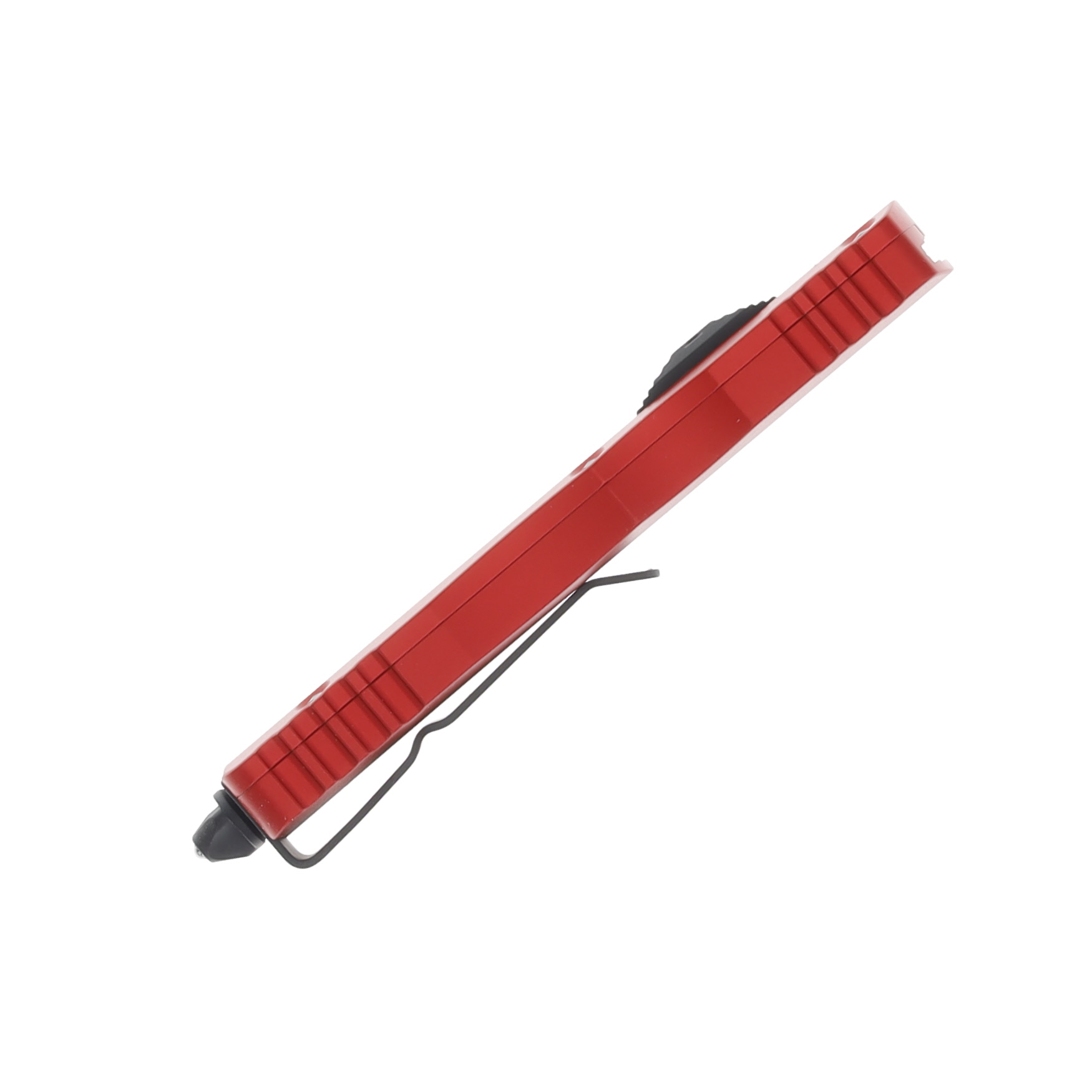 Microtech Dirac D/E Black Full Serrated Red Aluminum AUMT2253RD View 6