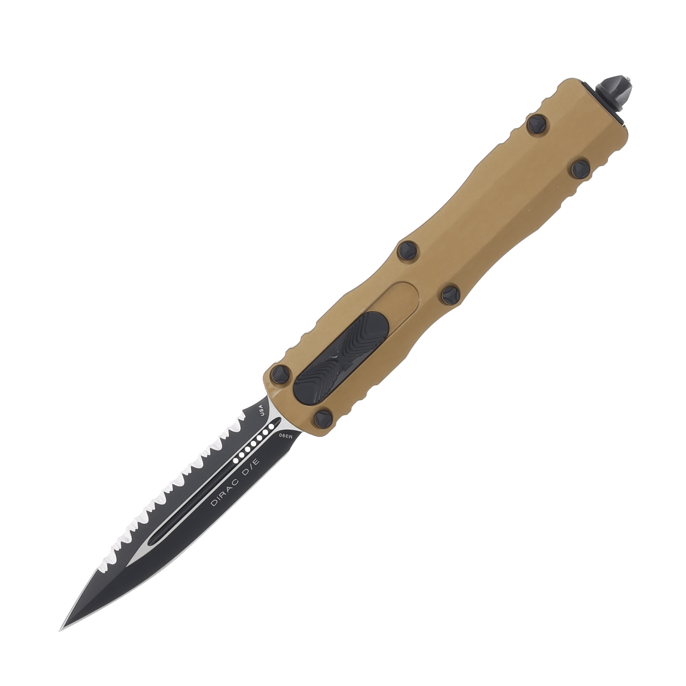 Microtech Dirac D/E Black Serrated Tan AUMT2253TA AUMT2253TA View 1