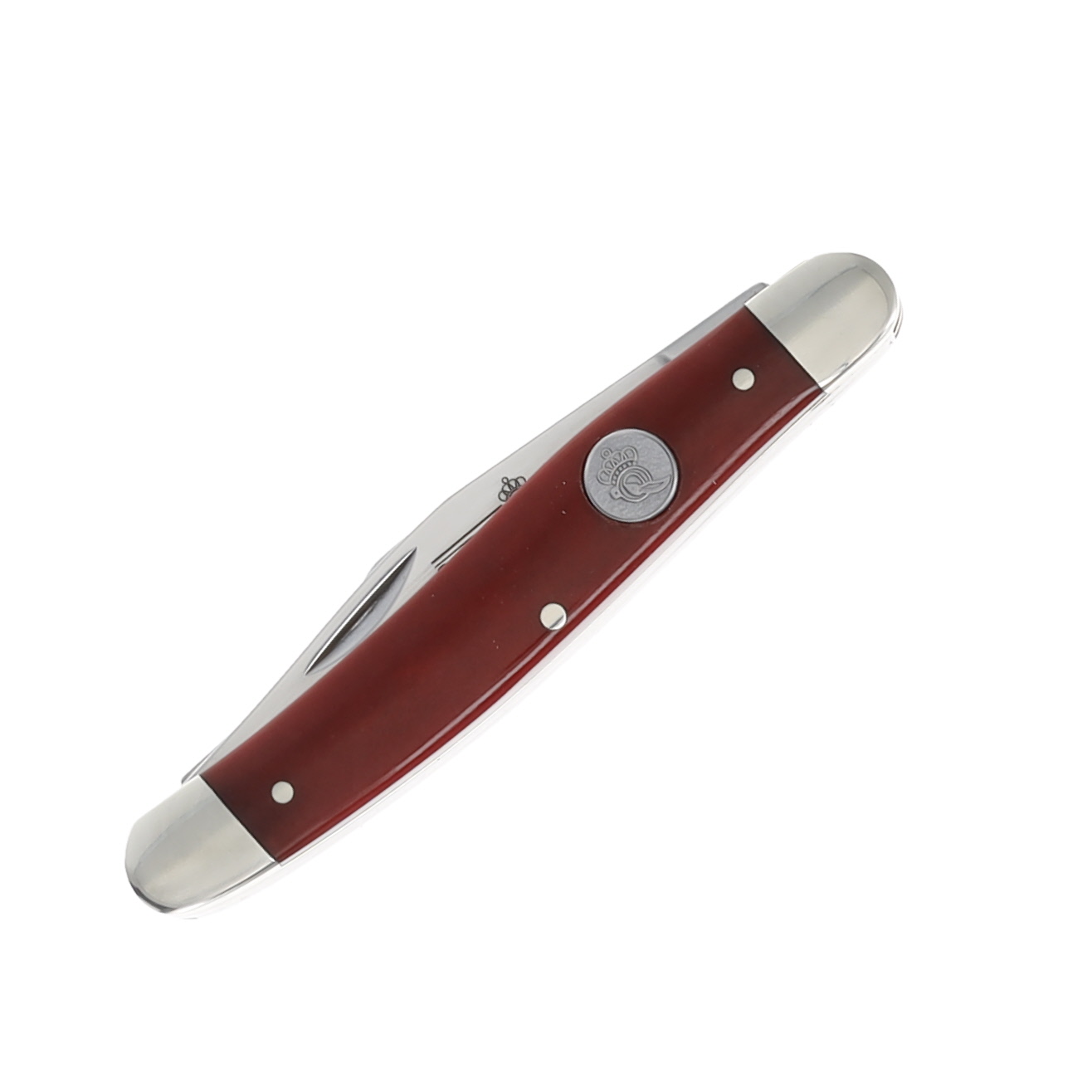 Queen Cutlery USA No. 9 Red Smooth Bone Stockman with Gift Tin QRSB47 View 3