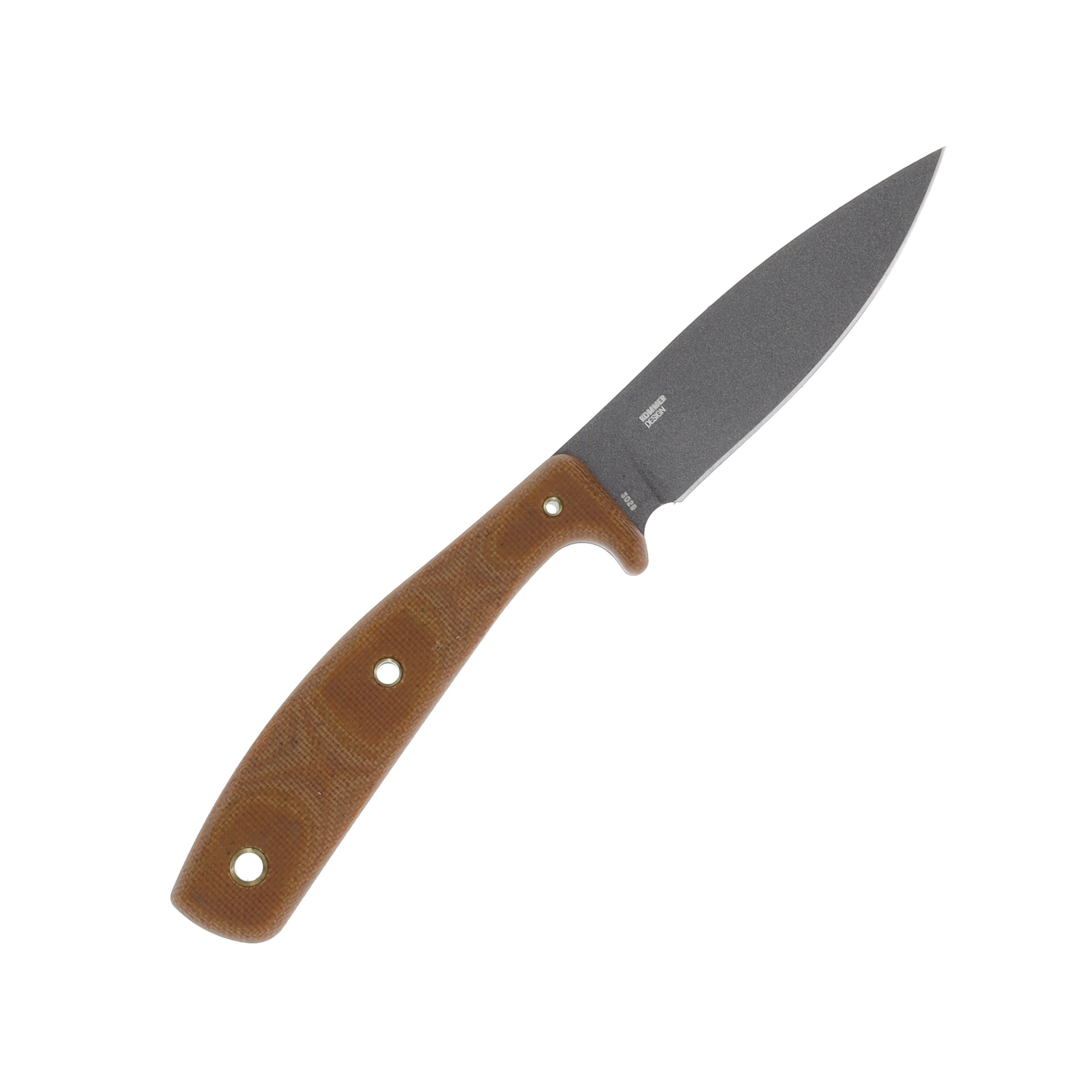 CRKT Soldotna Fixed Blade Knife Carbon Steel/Brown Micarta Russ Kommer Design CR3029 View 4
