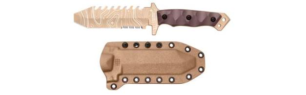 Halfbreed Topo Emergency Rescue Knife FDE 5.11in Plain Teflon FDE Modified Chisel ERK01TOPODE View 1