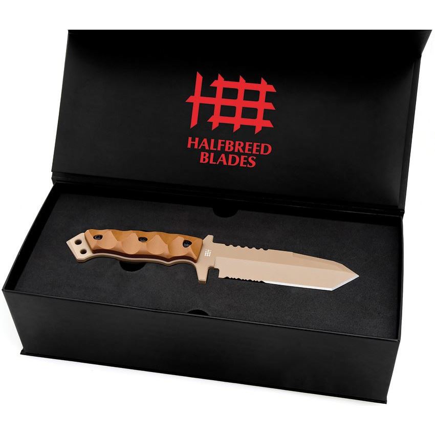 Halfbreed Gen 2 Medium Infantry Knife FDE 5.31in Partially Serrated FDE Modified Tanto MIK02DEG2 View 3