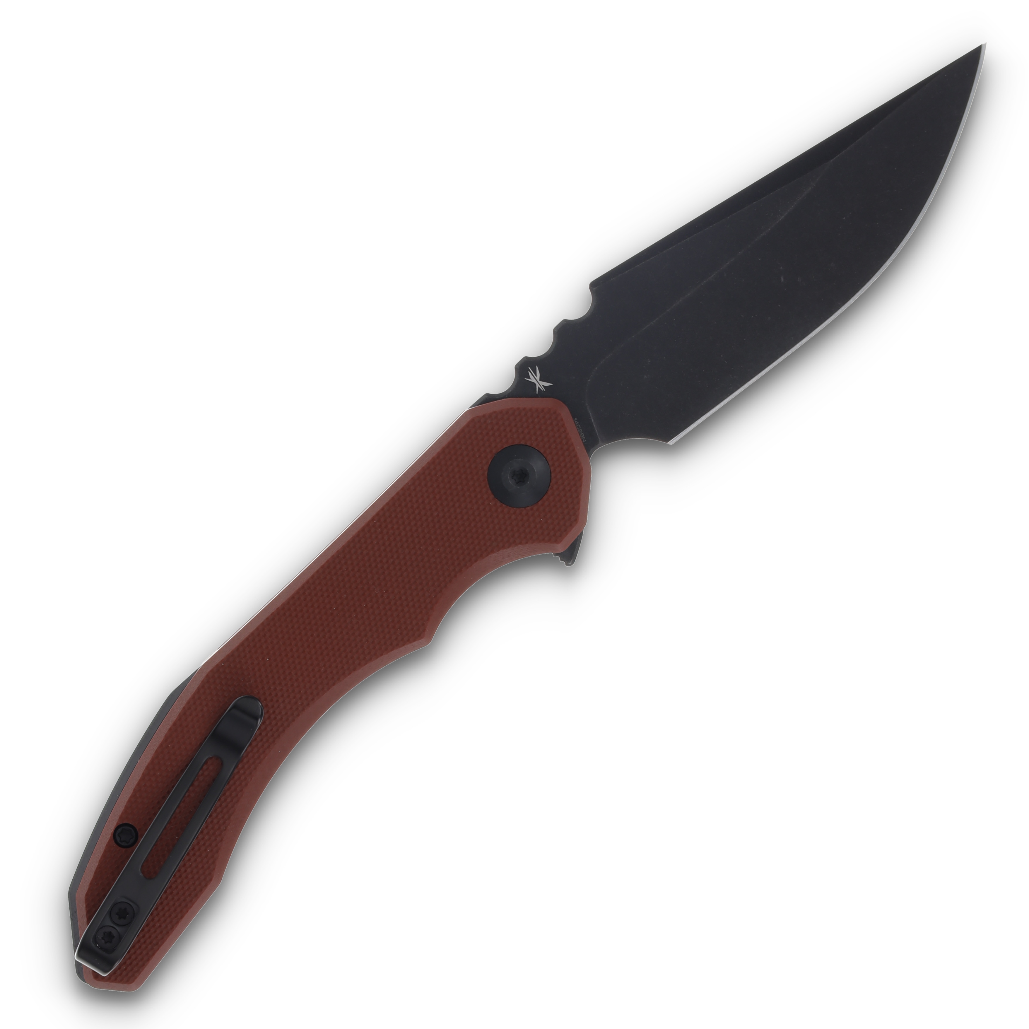 CIVIVI Bluetick Burgundy 3.47 Inch Plain Black Stonewash Drop Point C23050-2 View 2