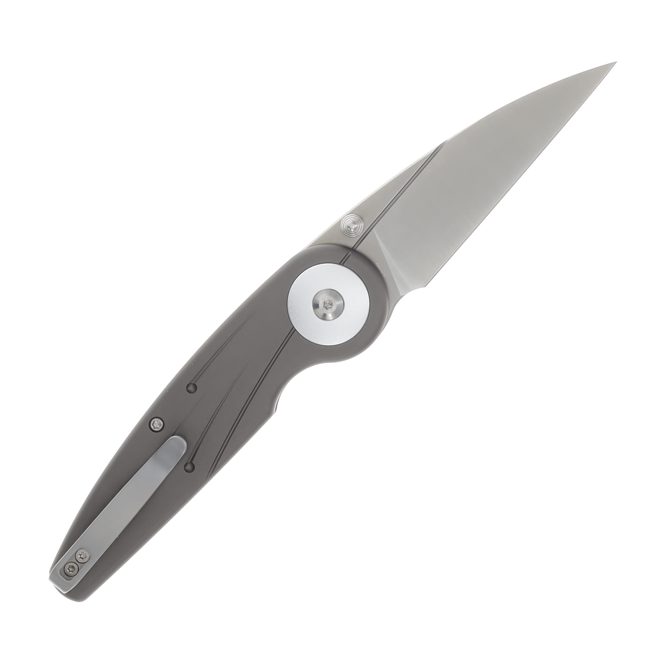 CIVIVI Starflare Folding Knife Gray 3.3 Inch Plain Satin Wharncliffe C23052-2 View 2