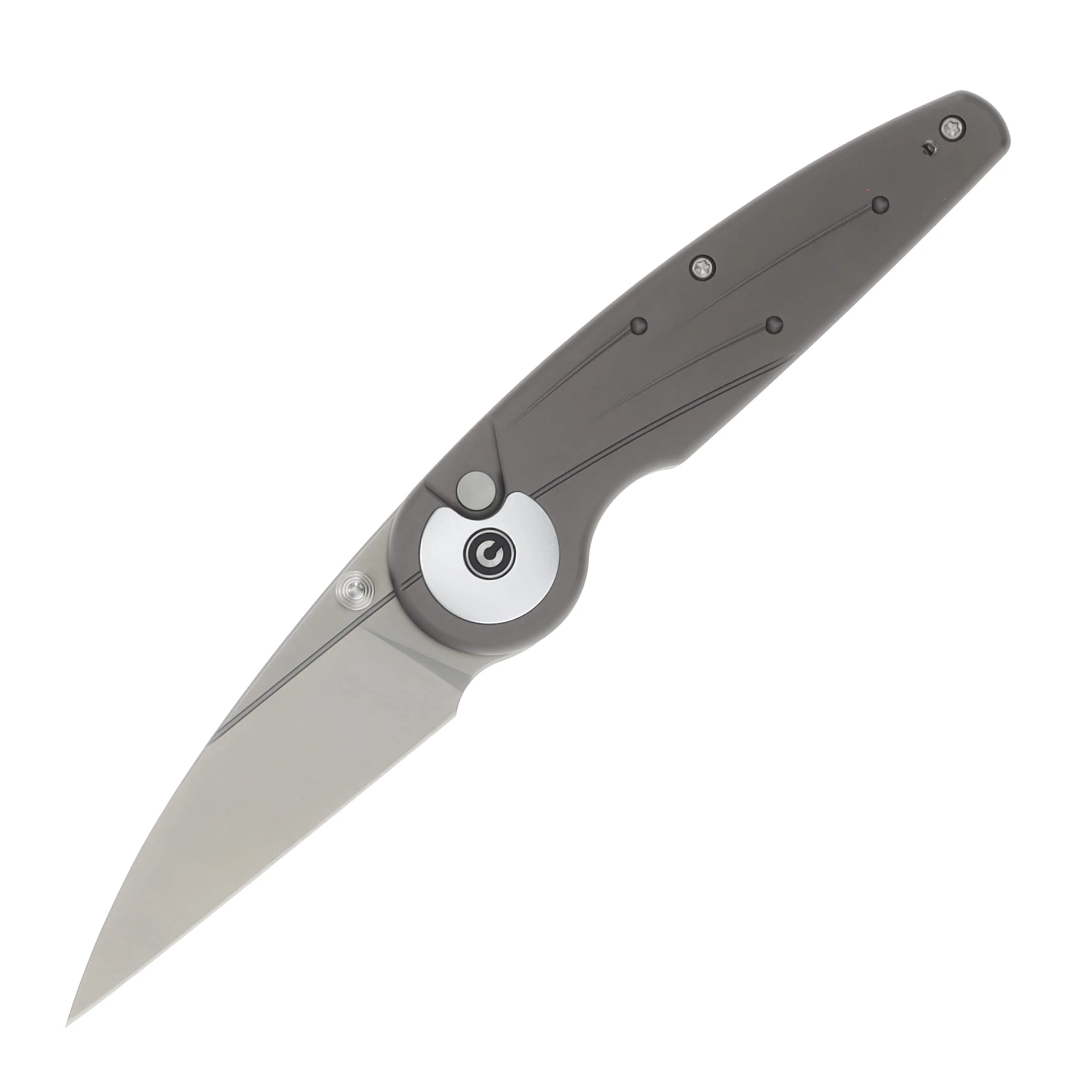 CIVIVI Starflare Folding Knife Gray 3.3 Inch Plain Satin Wharncliffe C23052-2 View 1