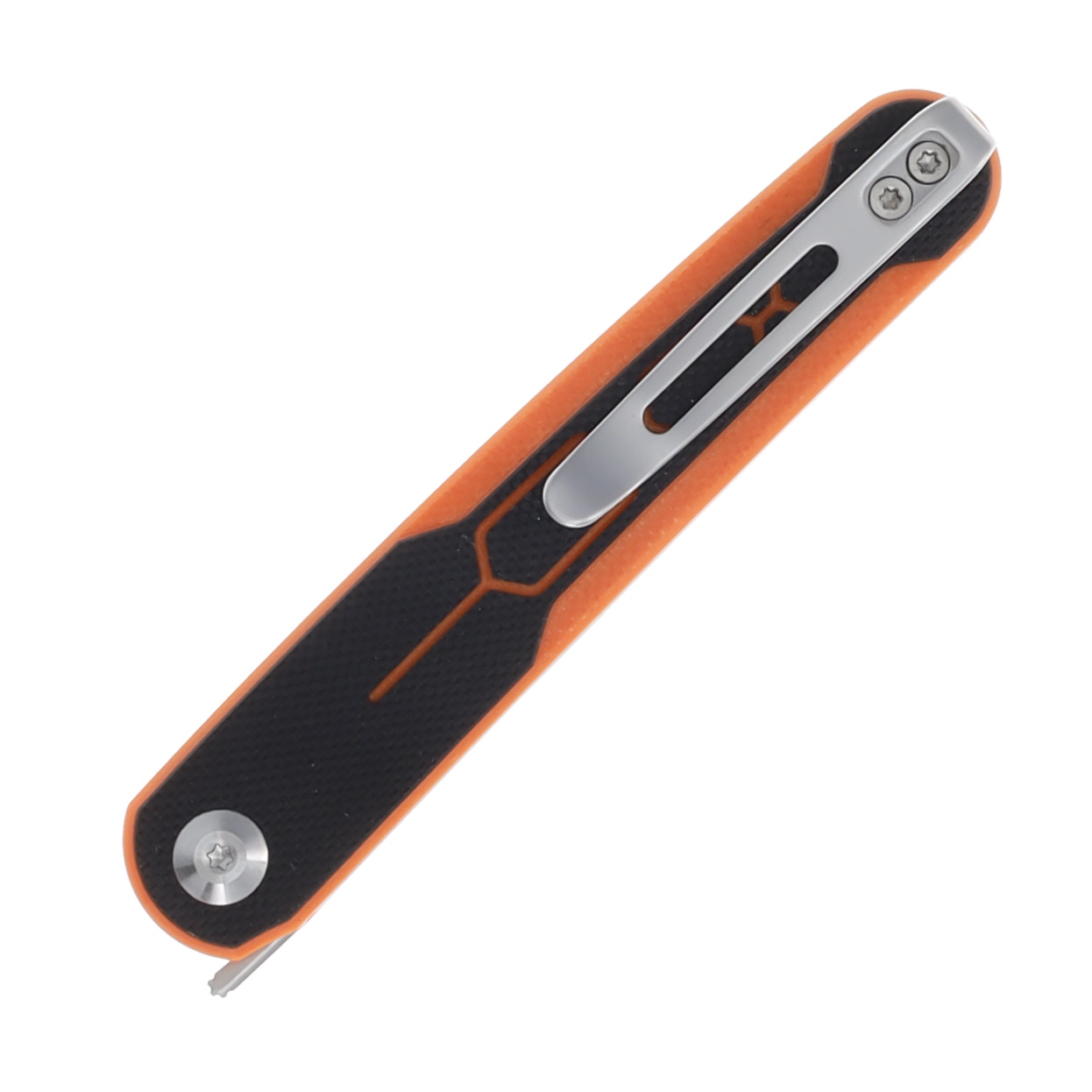 CIVIVI KwaiQ Folding Knife Orange/Blk G-10 2.97" Satin Nitro-V Steel Tanto C23015-2 View 6