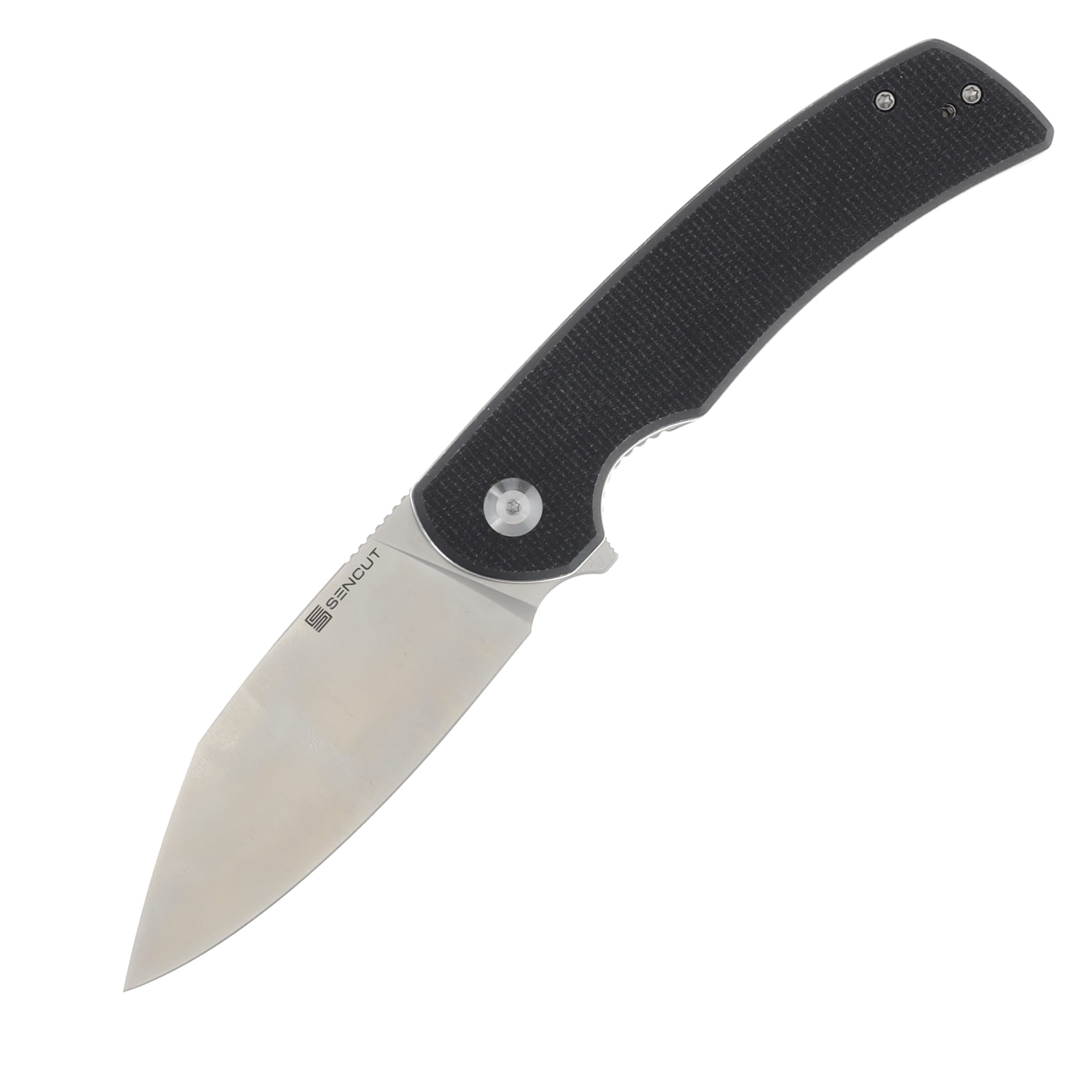 SENCUT Omniform Folding Knife 3.65 Inch Plain Satin Drop Point S23064-2 View 1