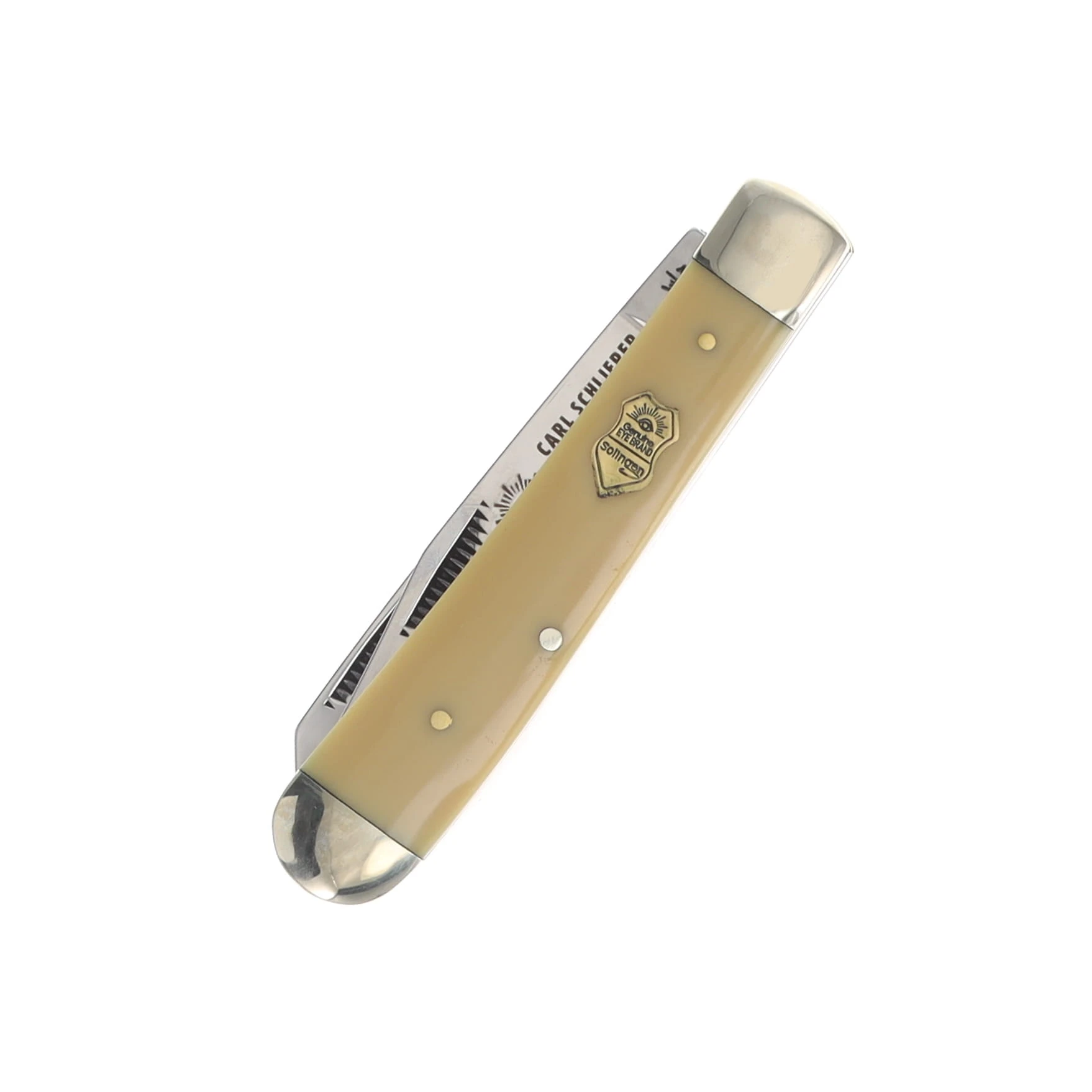 Eye Brand Trapper JY Folding Knife Yellow Composition EBJY View 3