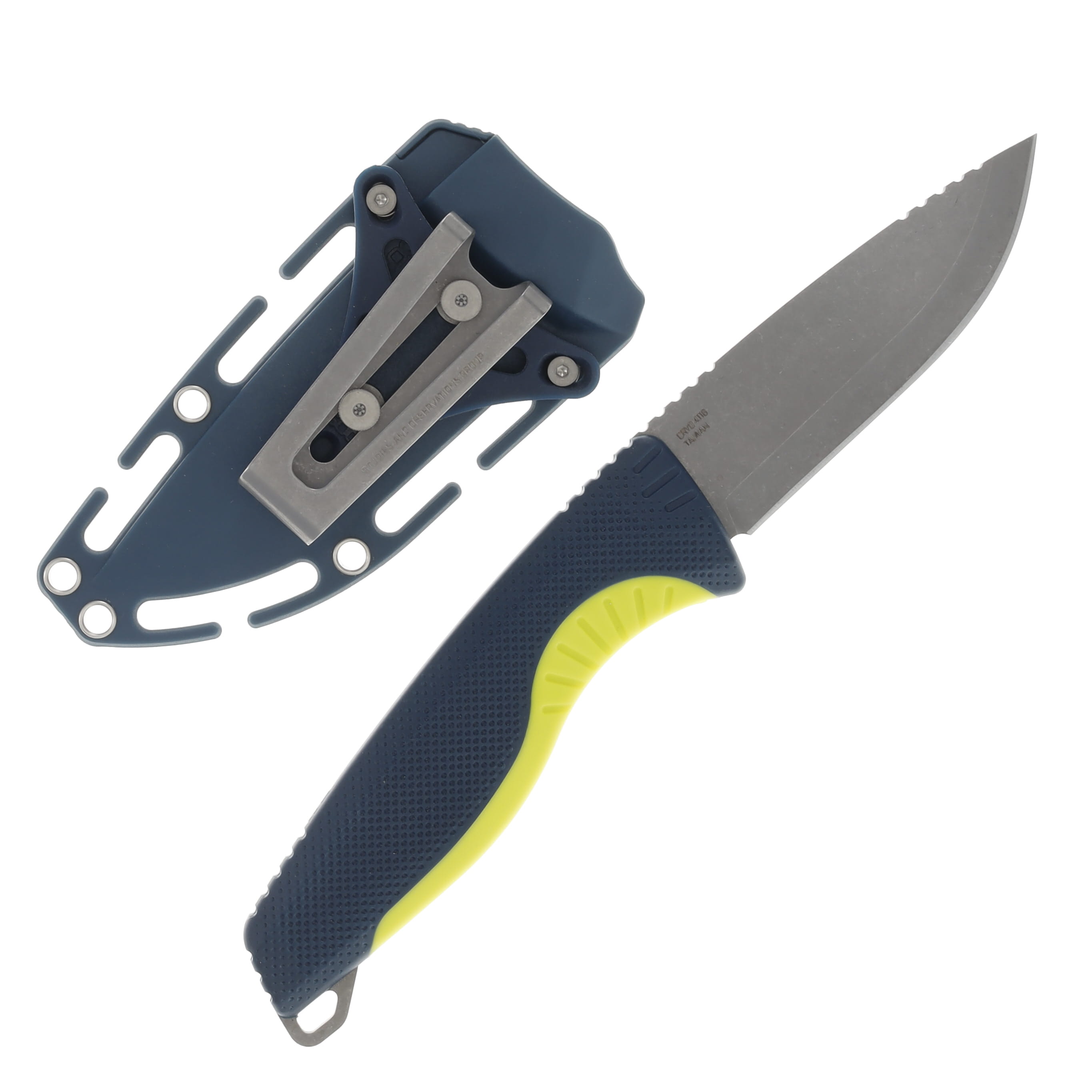 SOG Aegis FX Indigo and Acid 3.7 Inch Plan Stonewash Drop Point SOG-17-41-01-57 View 2