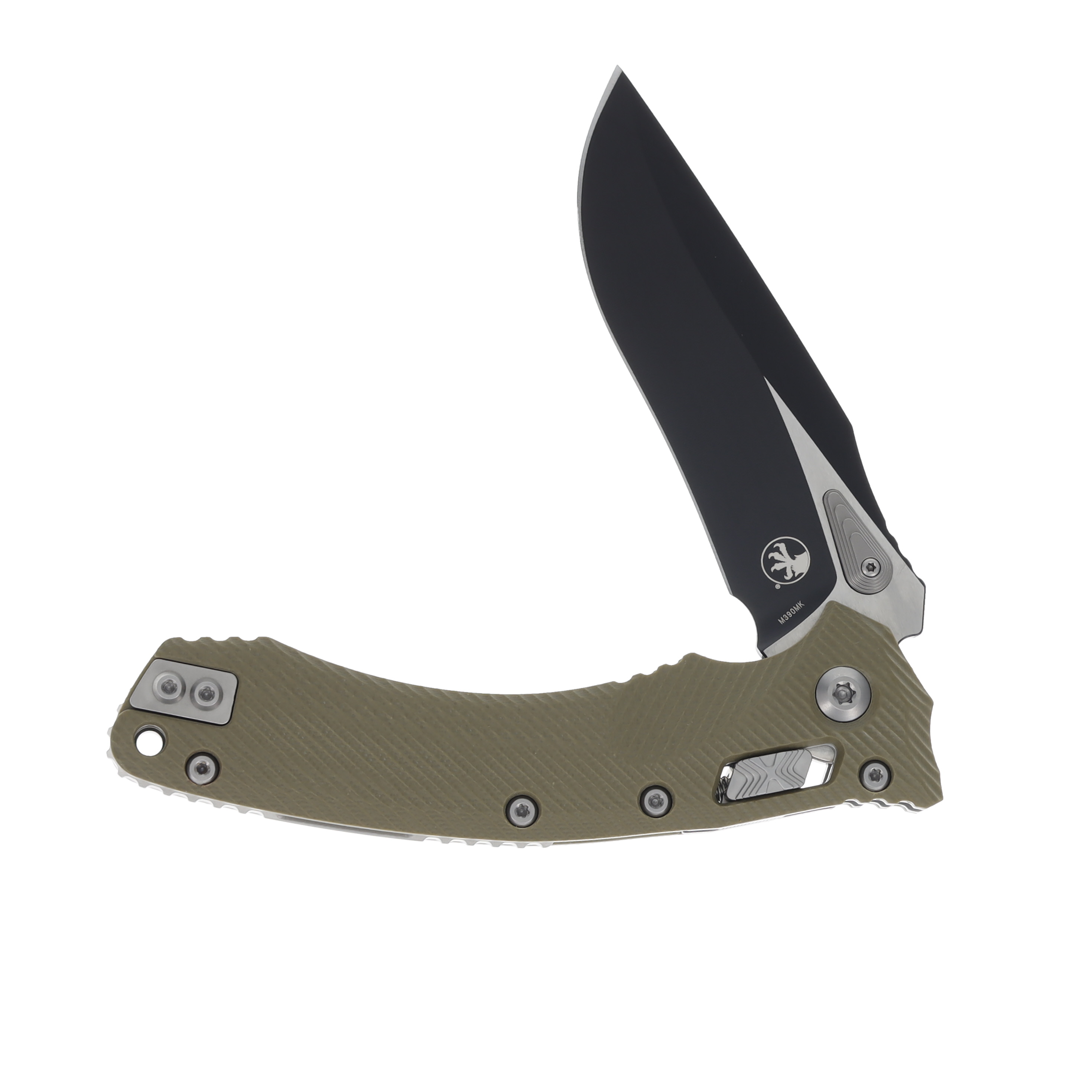 Microtech Amphibian Ram Lok Black Fluted OD Green MT137RL1FLGTOD View 3