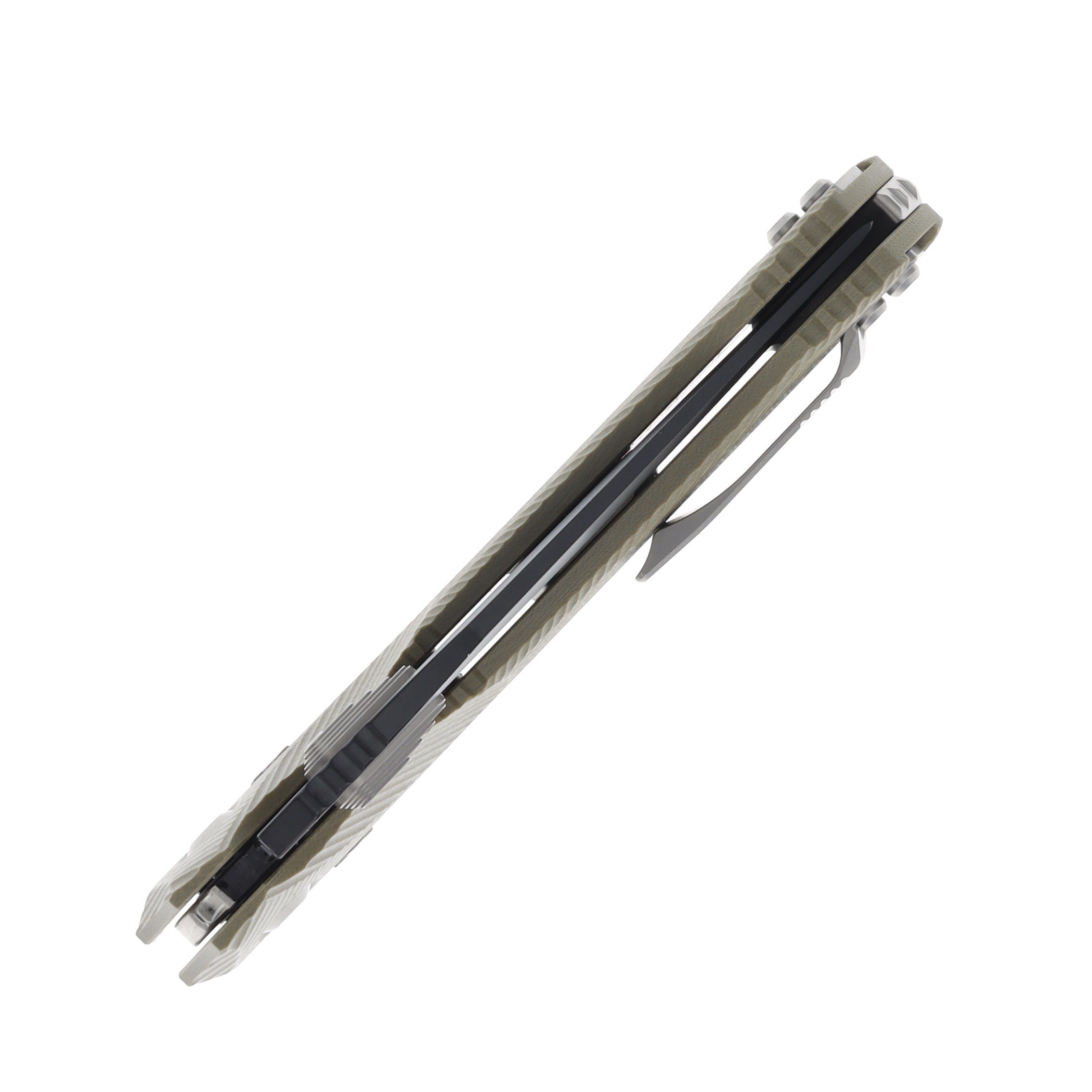 Microtech Amphibian Ram Lok Black Fluted OD Green MT137RL1FLGTOD View 8