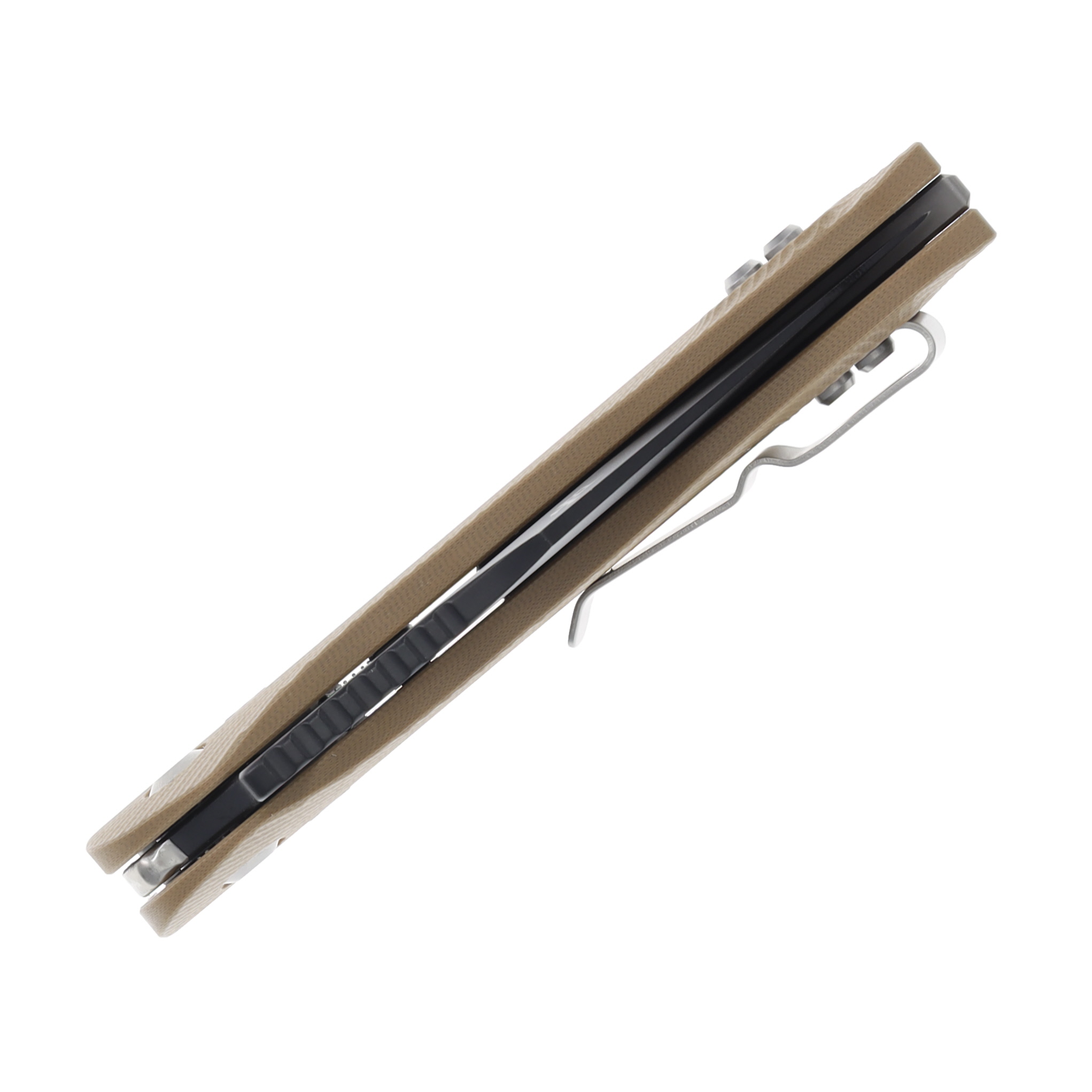 Microtech Stitch RAM-LOK Black Drop Point Fluted Tan G-10 MT169RL1FLGTTA View 7