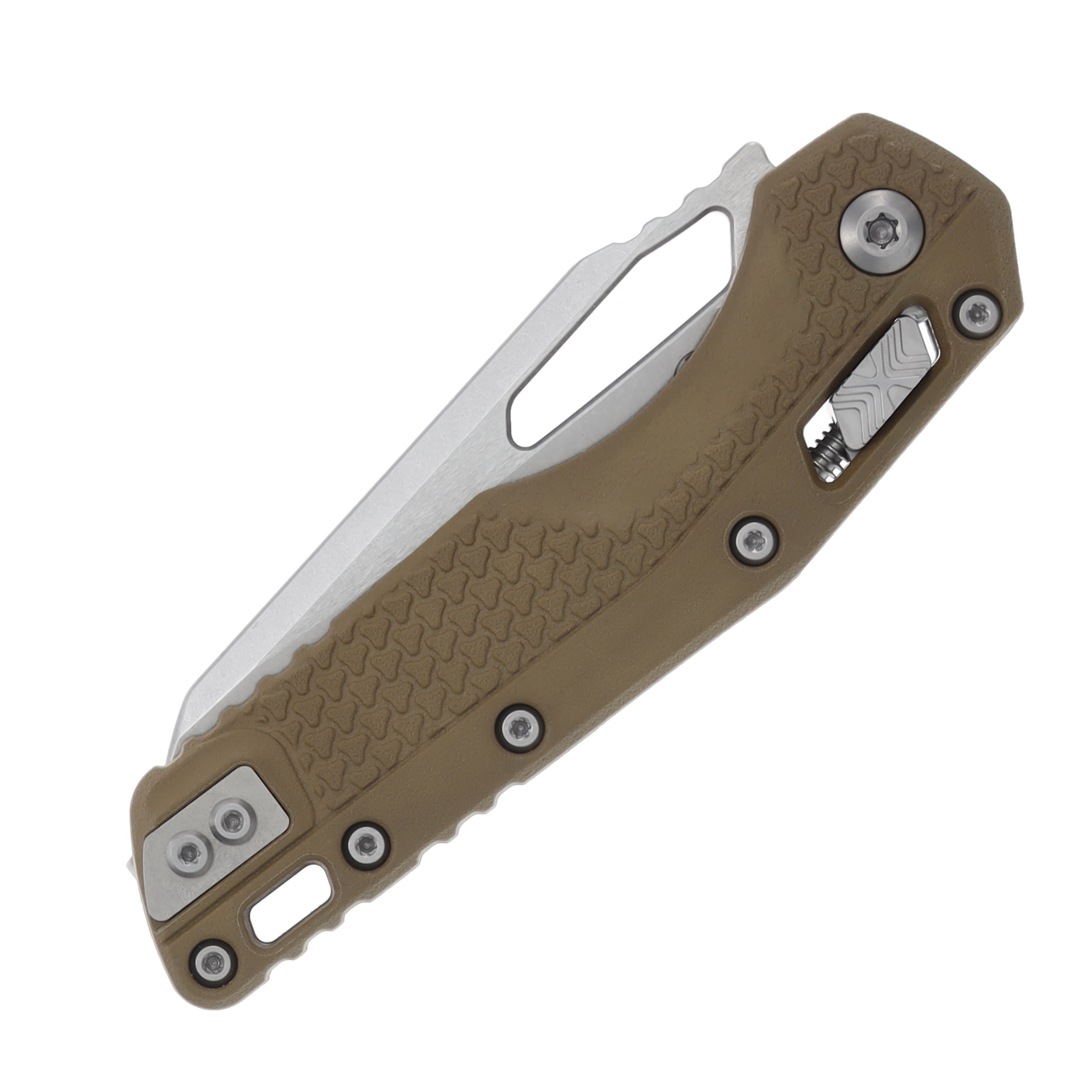 Microtech MSI Dark Earth Folding Knife 3.88in SW Part Serrated Blade MT210T11PMDE View 5