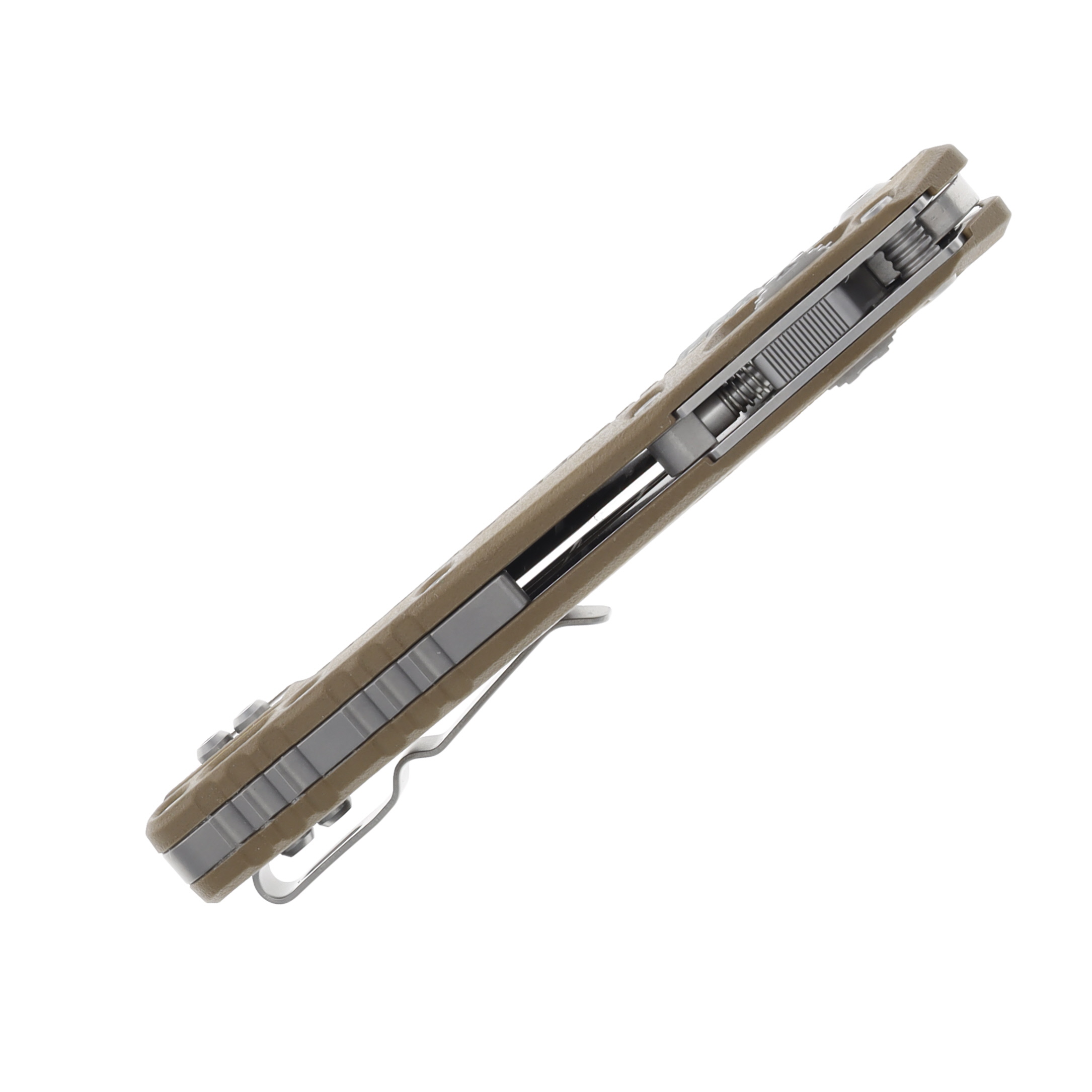 Microtech MSI Folding Knife Serrated Stonewash Drop Point FDE MT210T12PMDE View 6