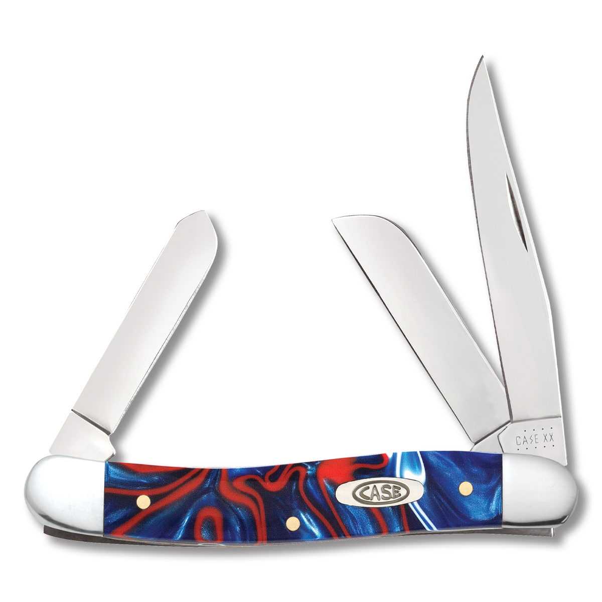 Case Patriotic Kirinite Medium Stockman Folding Knife CA11201 View 1