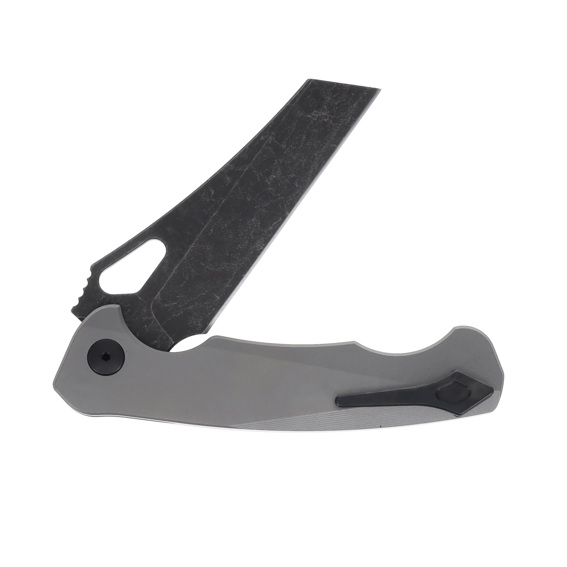 Dead Reckon Knives Ridgeback 3.25in Dark Stonewash Magnacut Wharncleaver Body 1 Titanium RB-2511-61 View 4