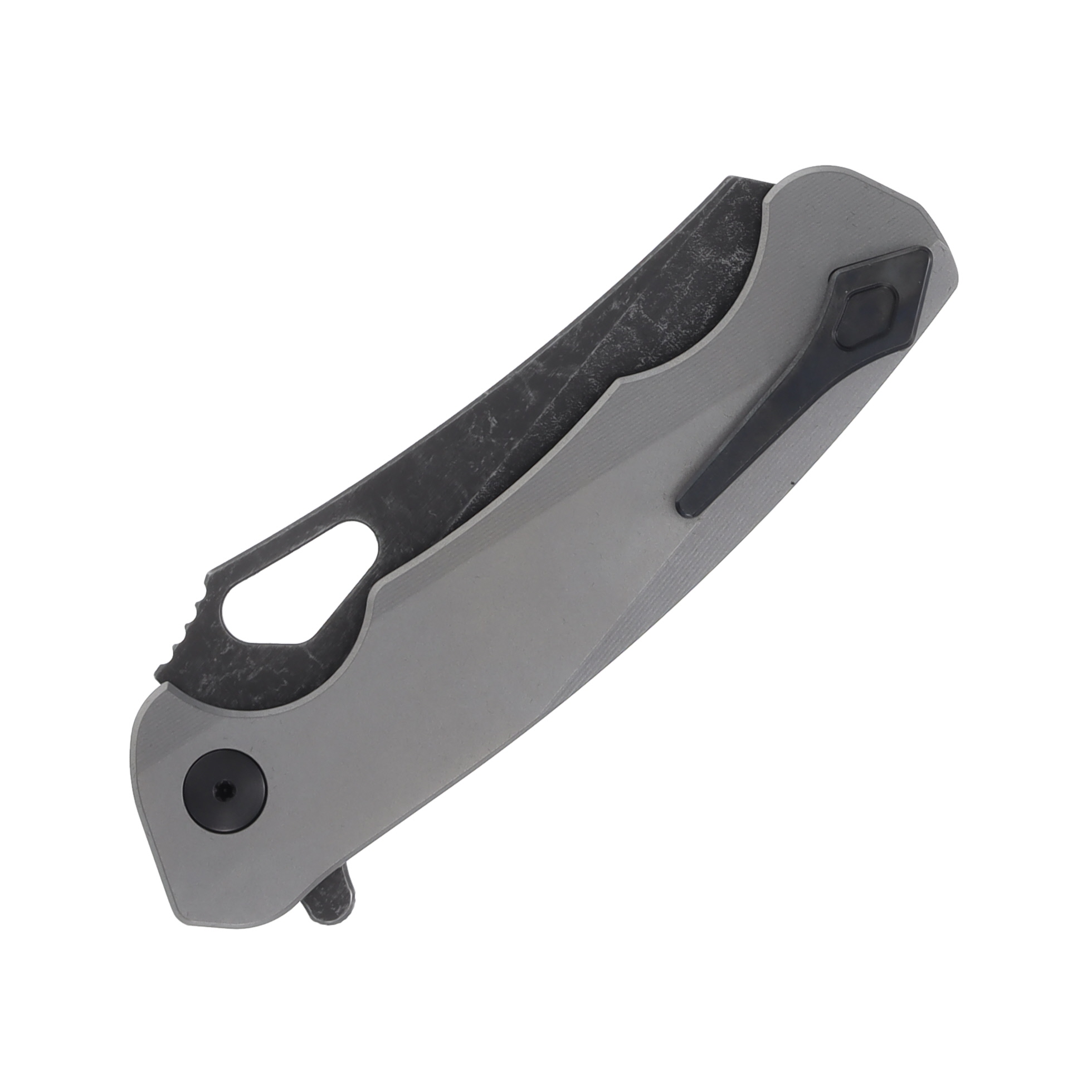 Dead Reckon Knives Ridgeback 3.25in Dark Stonewash Magnacut Wharncleaver Body 1 Titanium RB-2511-61 View 6
