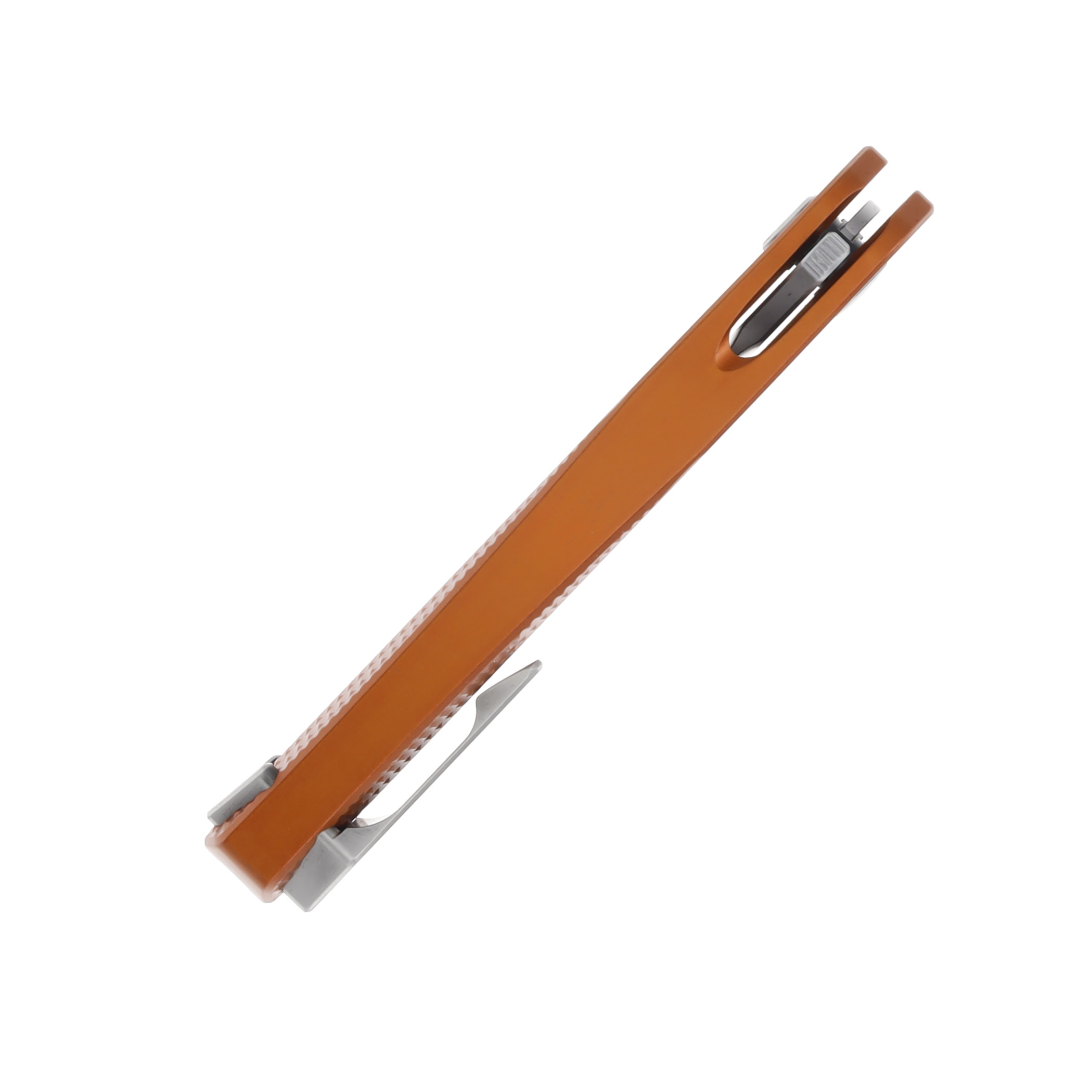 Dead Reckon Knives Ridgeback 3.25in Satin Magnacut Modified Tanto Body 1 Burnt Orange Aluminum RB-1512-27-Burnt Orange View 8