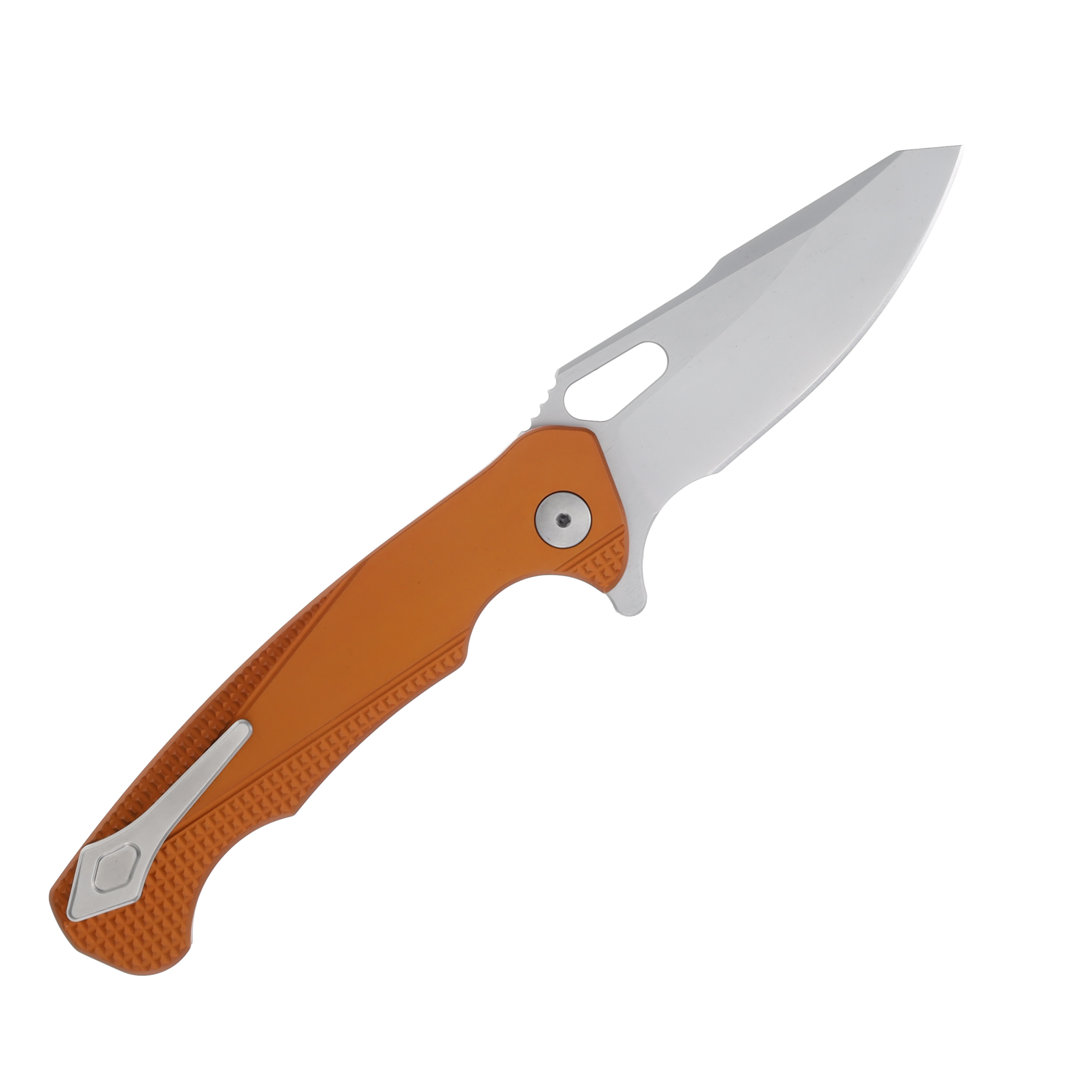 Dead Reckon Knives Ridgeback 3.25in Satin Magnacut Modified Tanto Body 1 Burnt Orange Aluminum RB-1512-27-Burnt Orange View 2