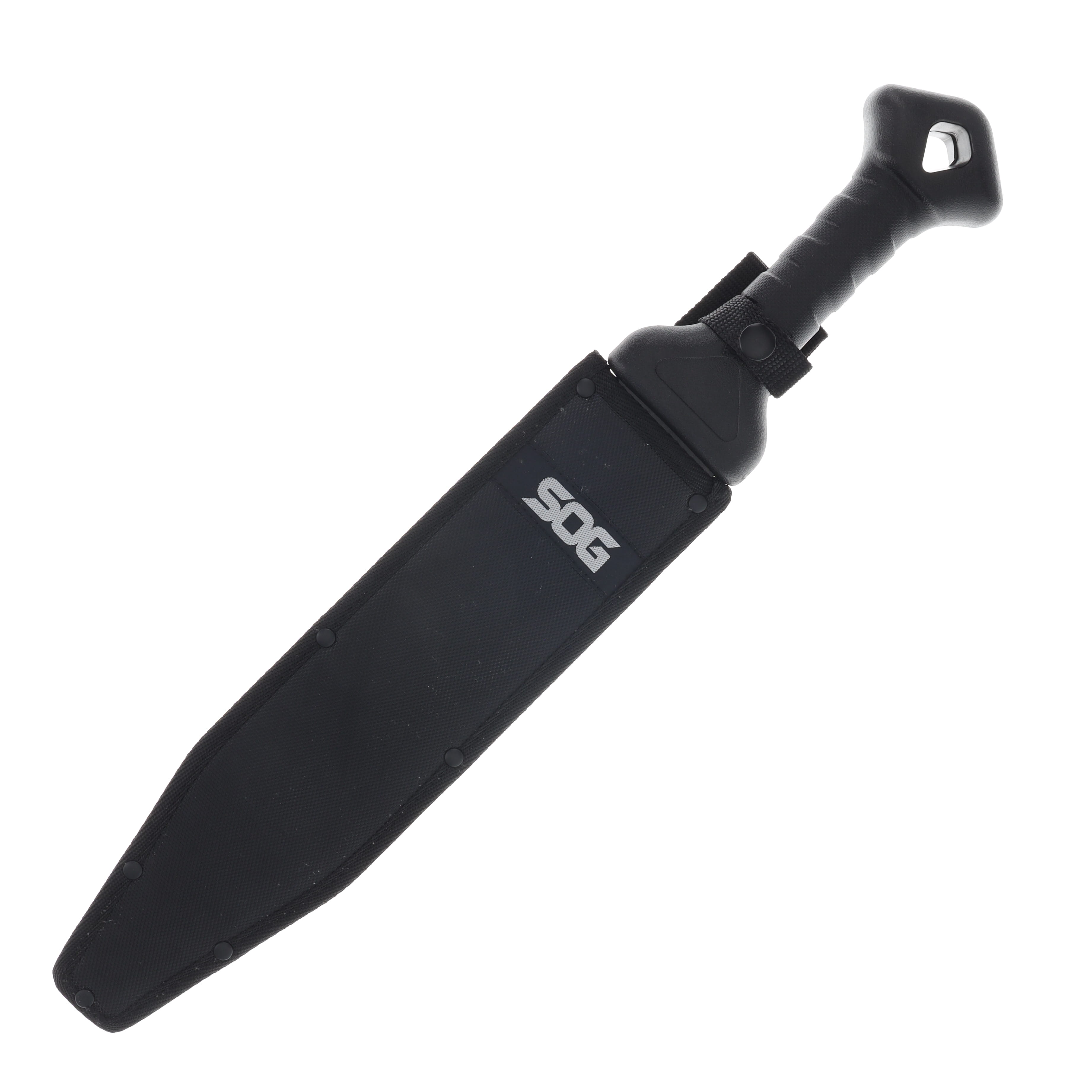 SOG Phantom Strike Machete II 12.6in D/E Part Serr Black Stonewash Blade SOG-17-44-06-43 View 4