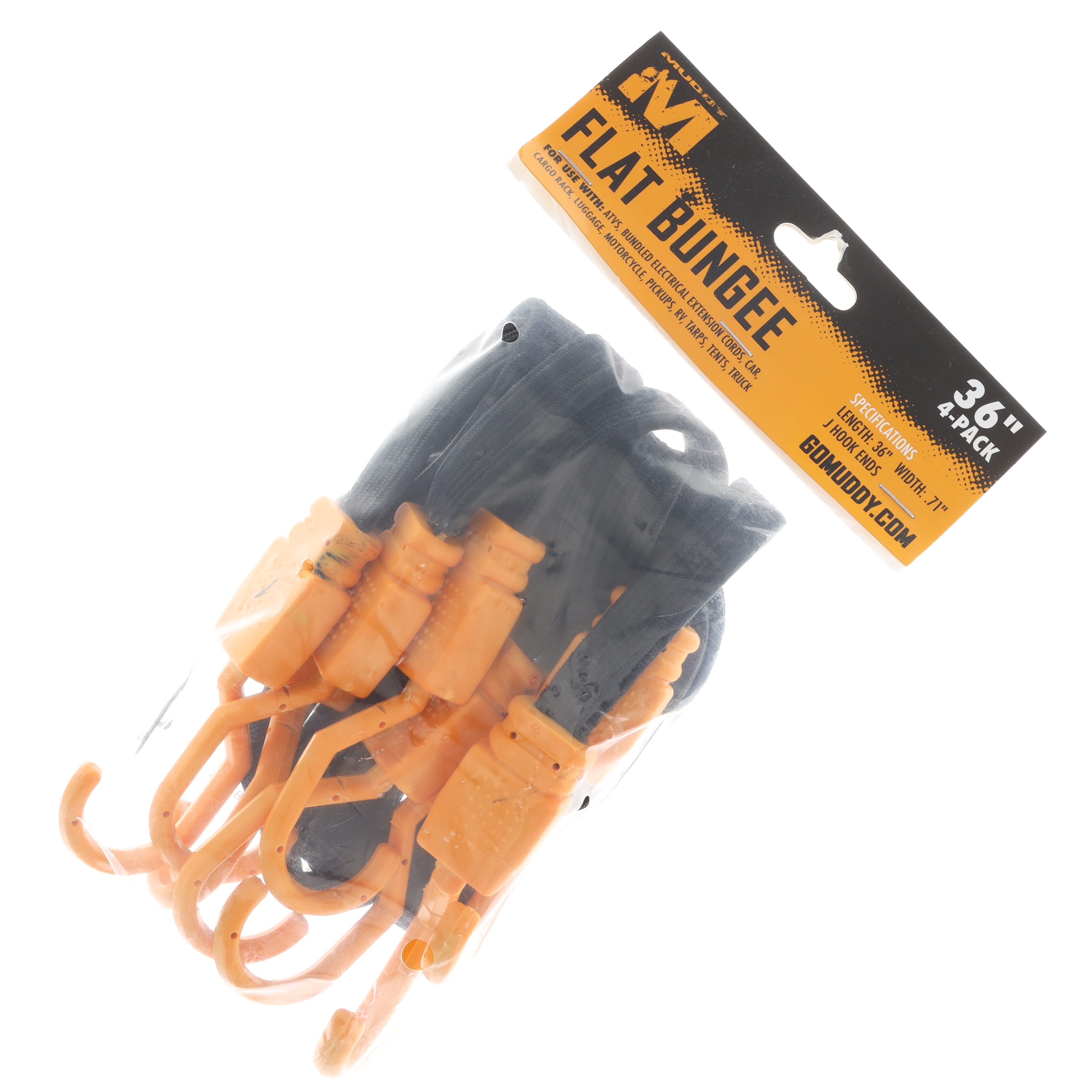 Muddy Outdoors Flat Bungee Cord 36-inch 4-Pack MUD-BNG36-4PK View 3