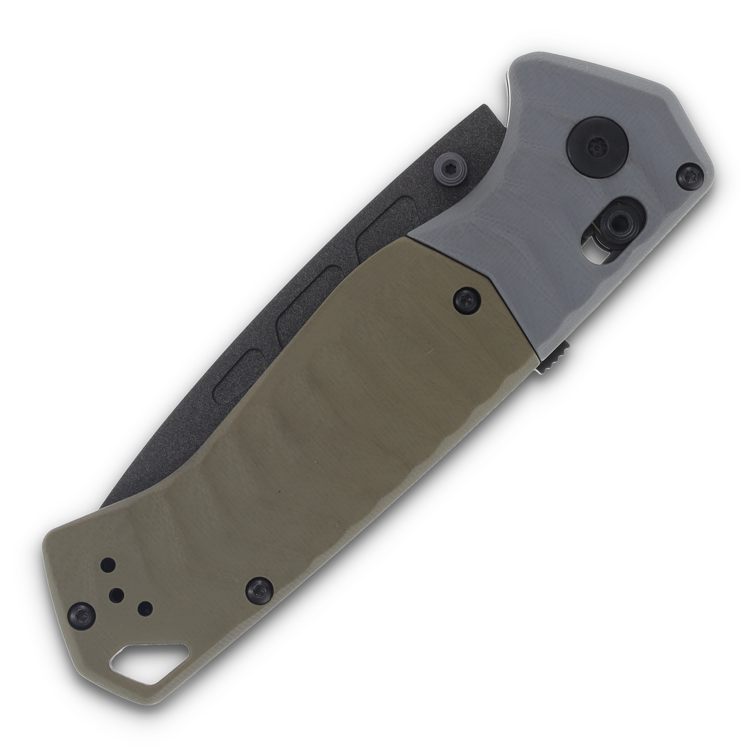 Benchmade PSK Folding Knife Cobalt Magnacut Gray/Green G-10 BM593BK View 4
