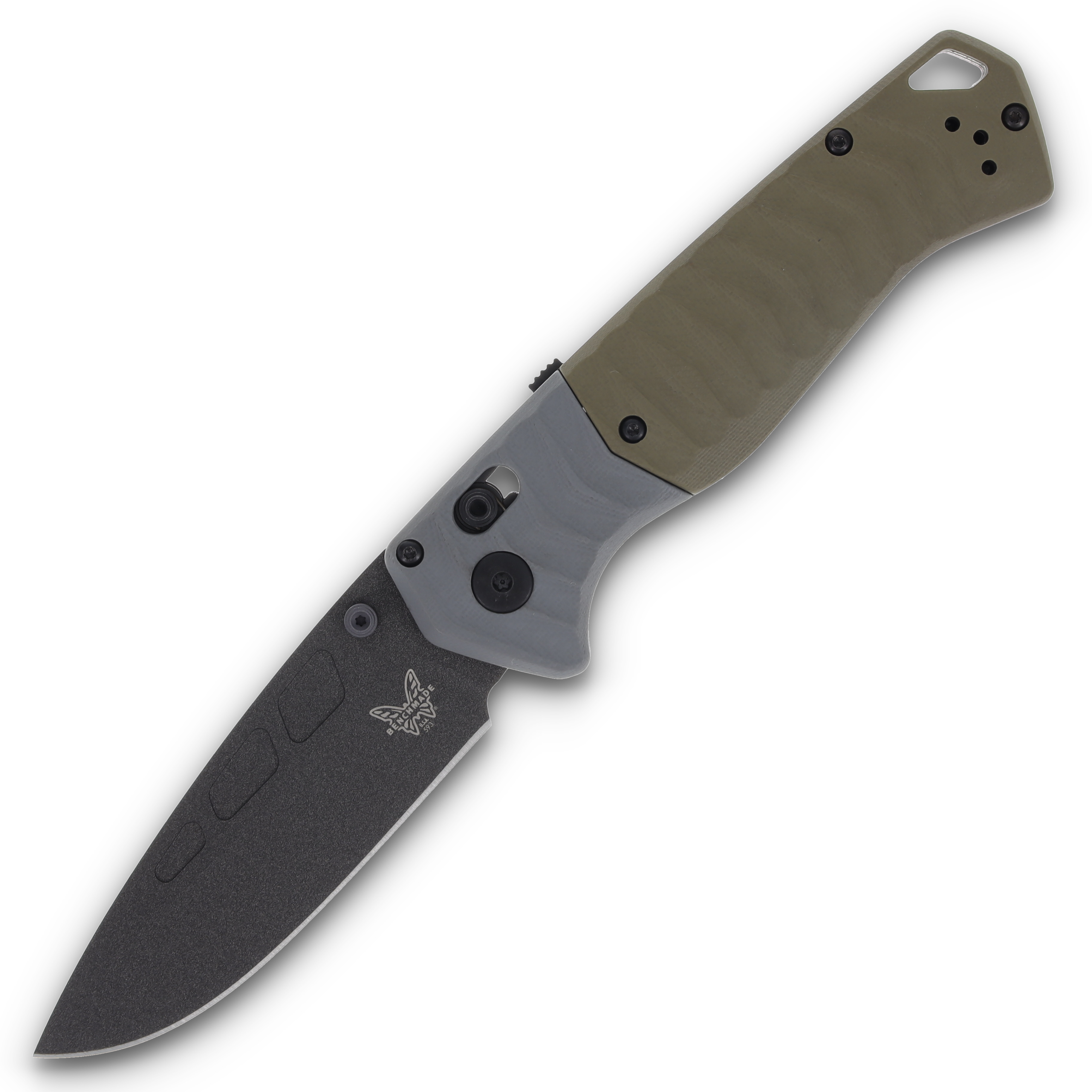 Benchmade PSK Folding Knife Cobalt Magnacut Gray/Green G-10 BM593BK View 1
