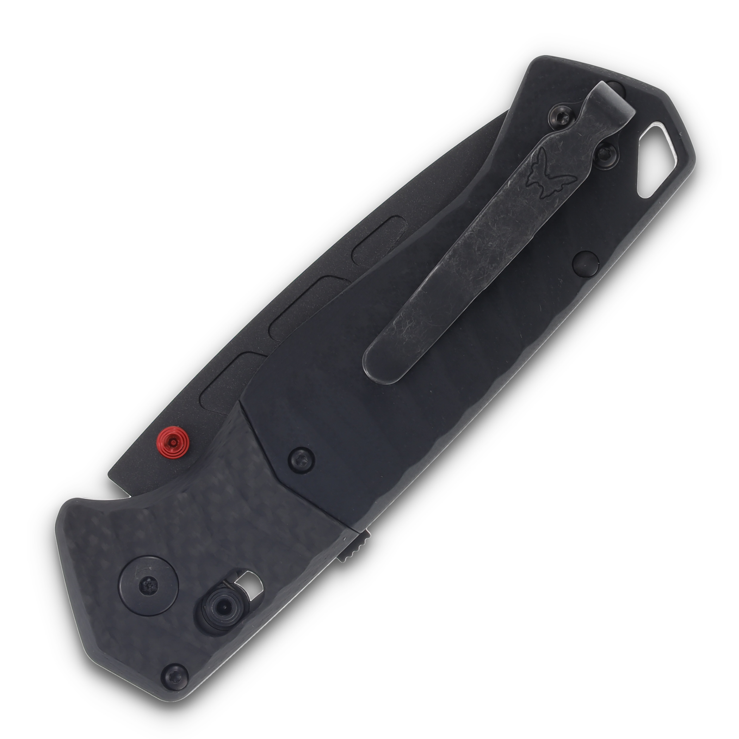 Benchmade PSK Folding Knife 3.44 Inch Plain Black Cerakote Drop Point BM593BK-01 View 5